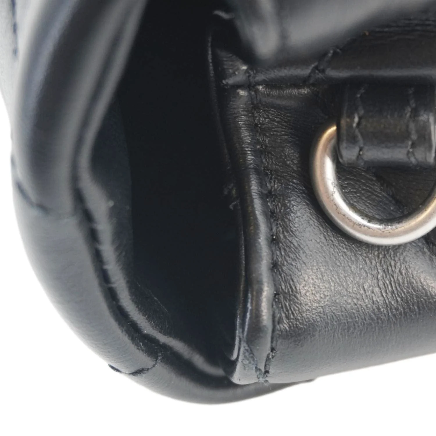 YVES SAINT LAURENT Loulou Toy Calfskin Leather Crossbody Bag Black - Image 14