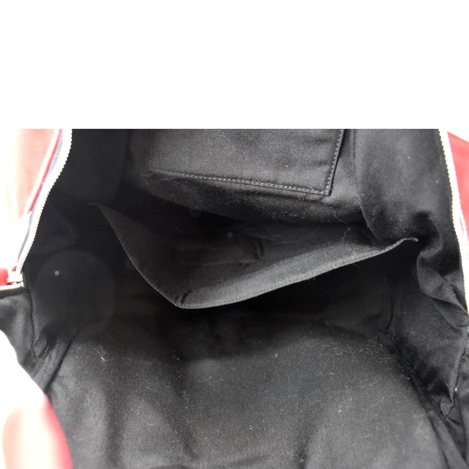 YVES SAINT LAURENT American Flag Canvas Backpack Bag Red - Image 9