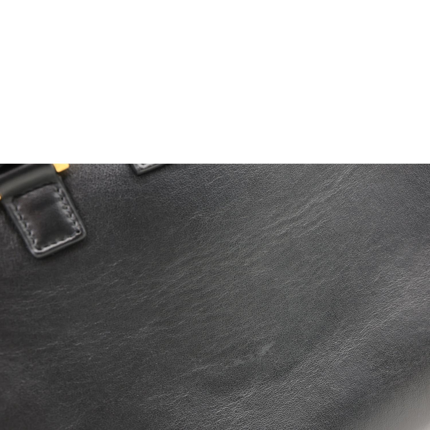 YVES SAINT LAURENT Cabas Baby Calfskin Leather Tote Shoulder Bag Black - Image 12
