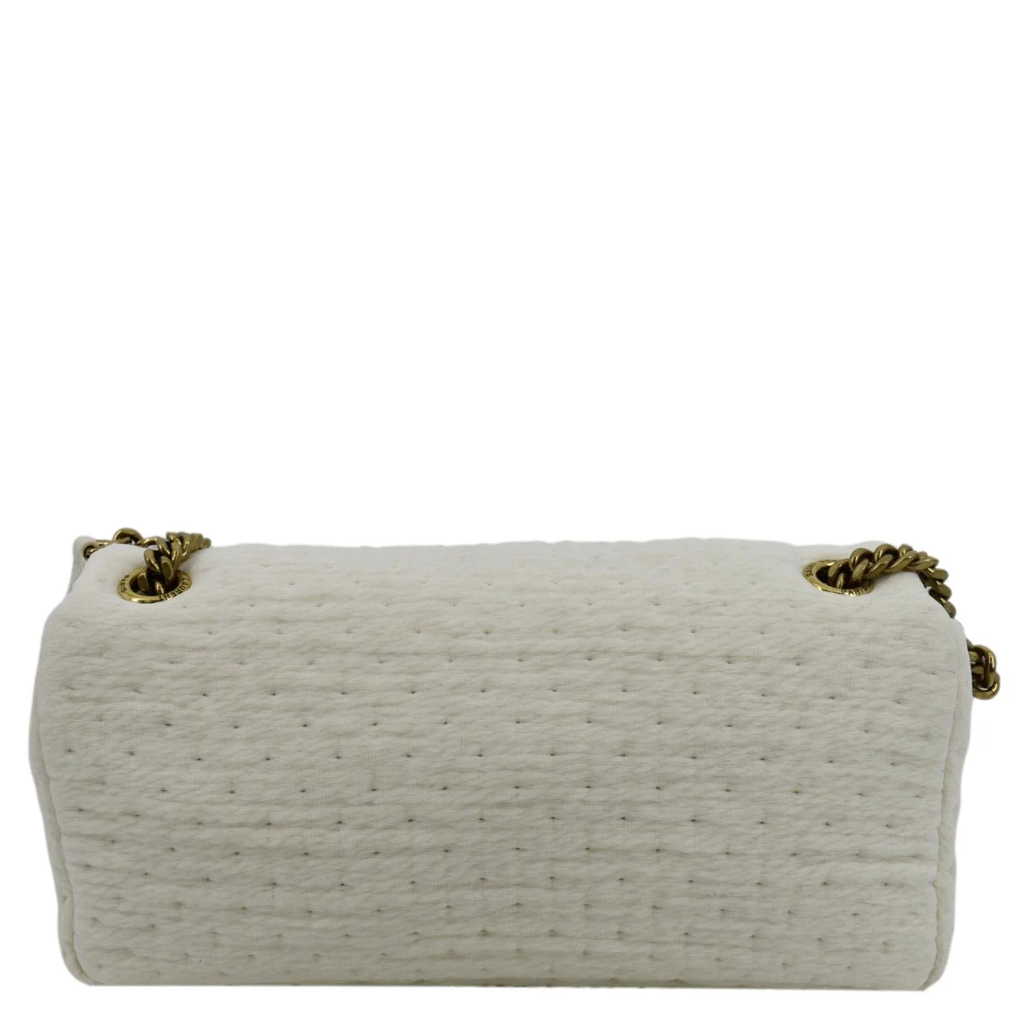 YVES SAINT LAURENT Calypso Organza Leather Crossbody Bag White - Image 3