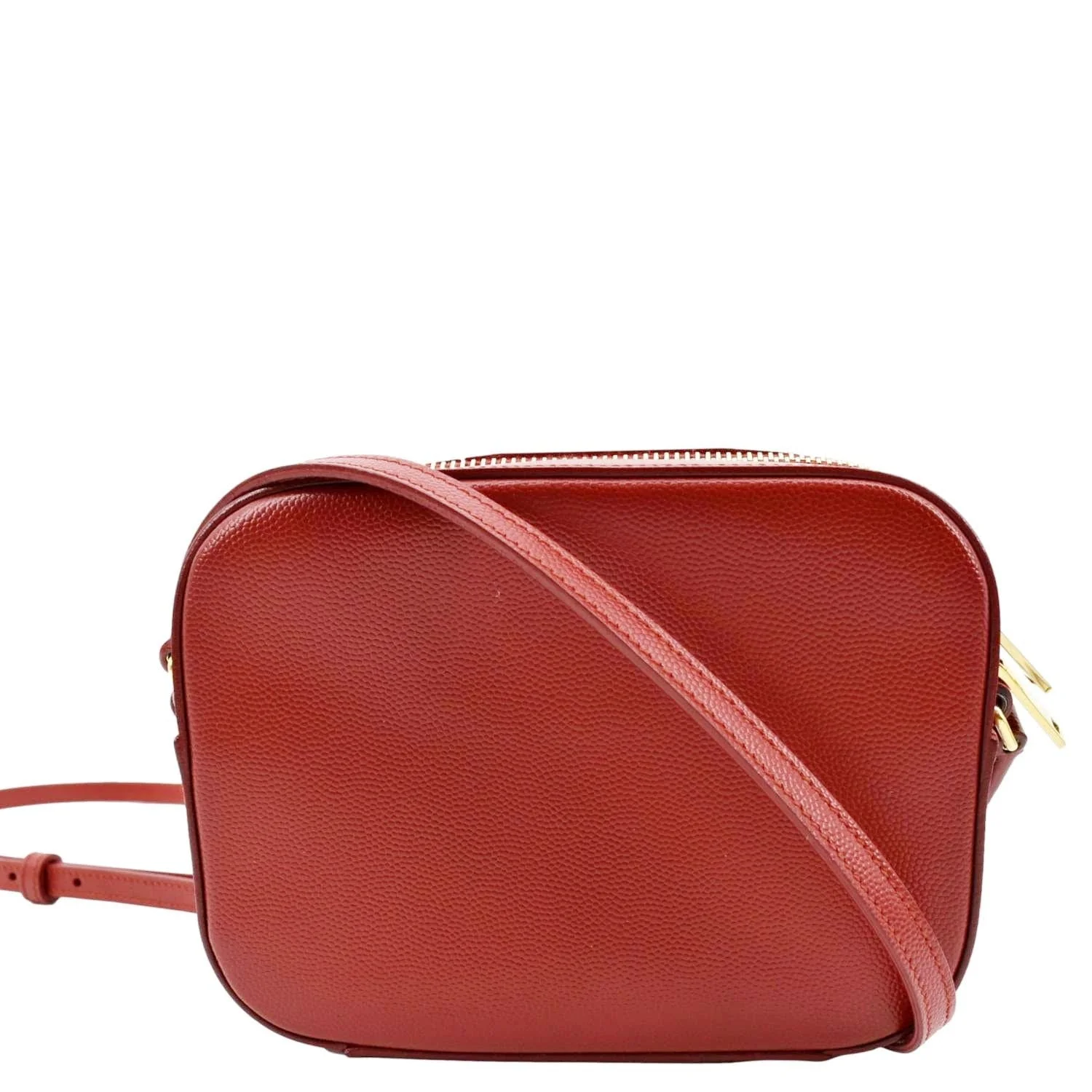 YVES SAINT LAURENT Leather Crossbody Camera Bag Red - Image 3