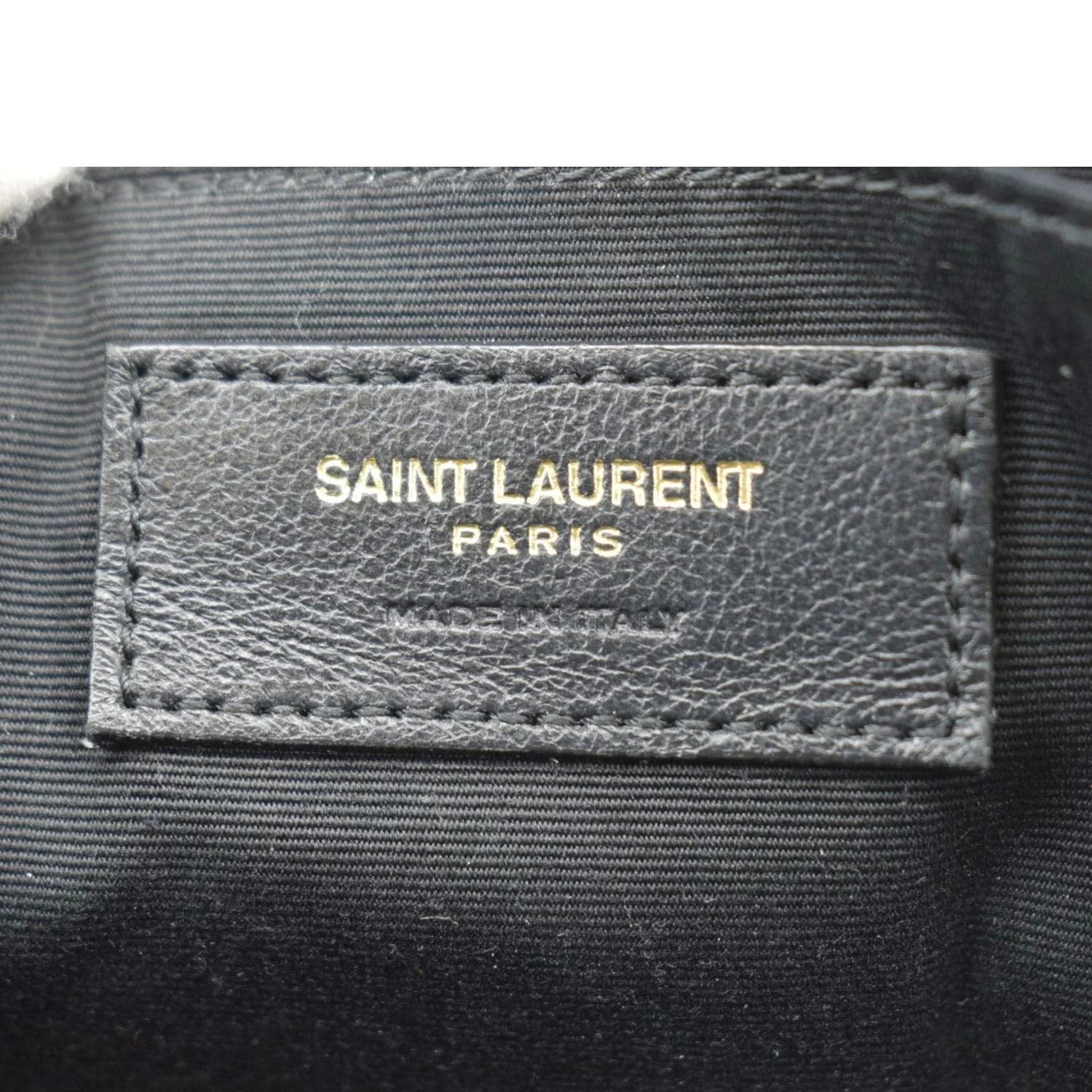 YVES SAINT LAURENT Lou Chevron Leather Camera Crossbody Bag Black - Image 12
