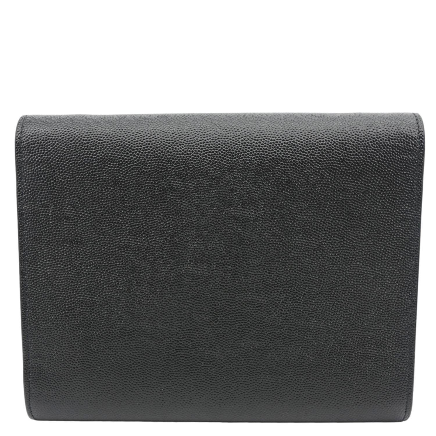 YVES SAINT LAURENT Cassandra Matelasse Grain De Poudre Chain Wallet Black - Image 5