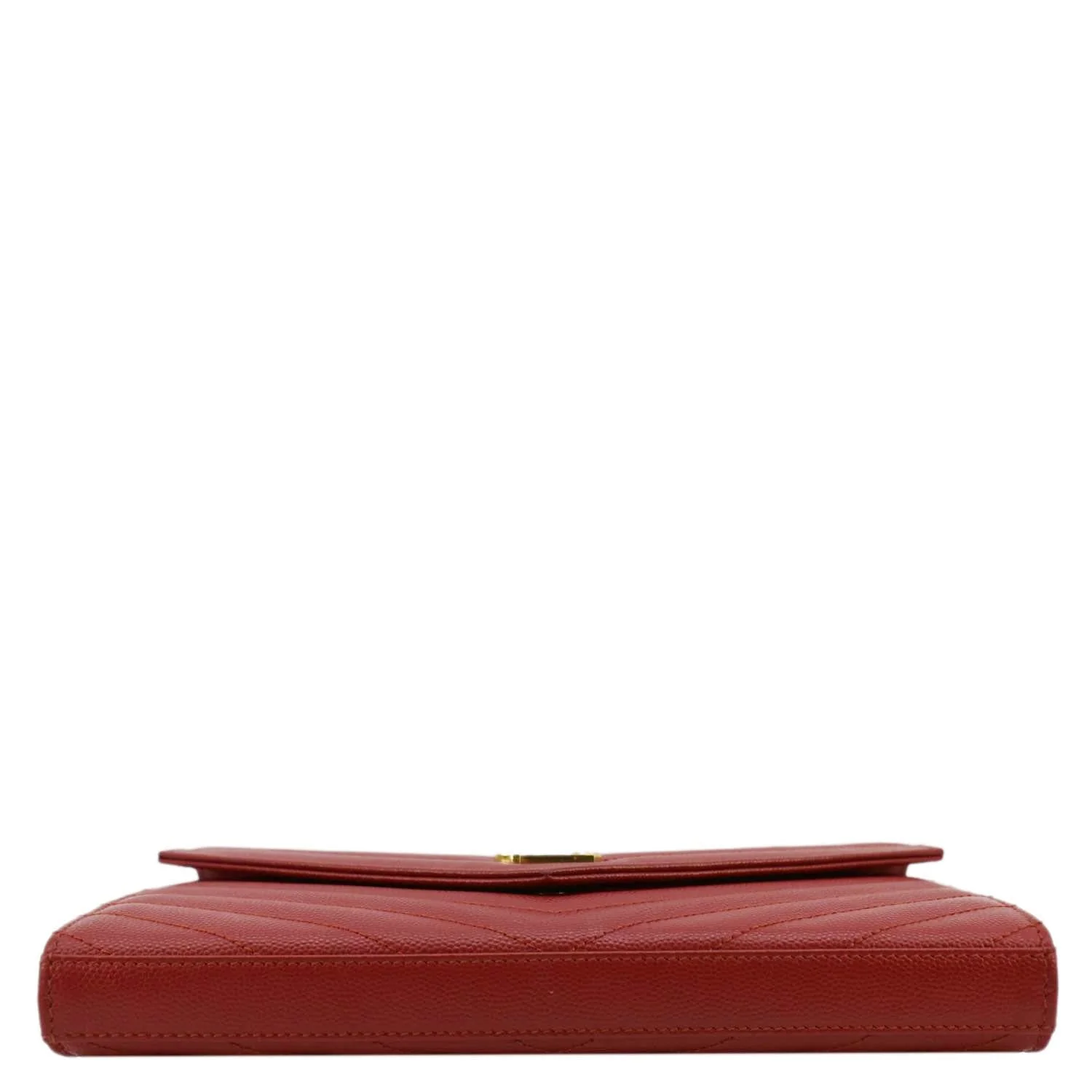 YVES SAINT LAURENT Cassandre Leather Chain Crossbody Bag Red - Image 9
