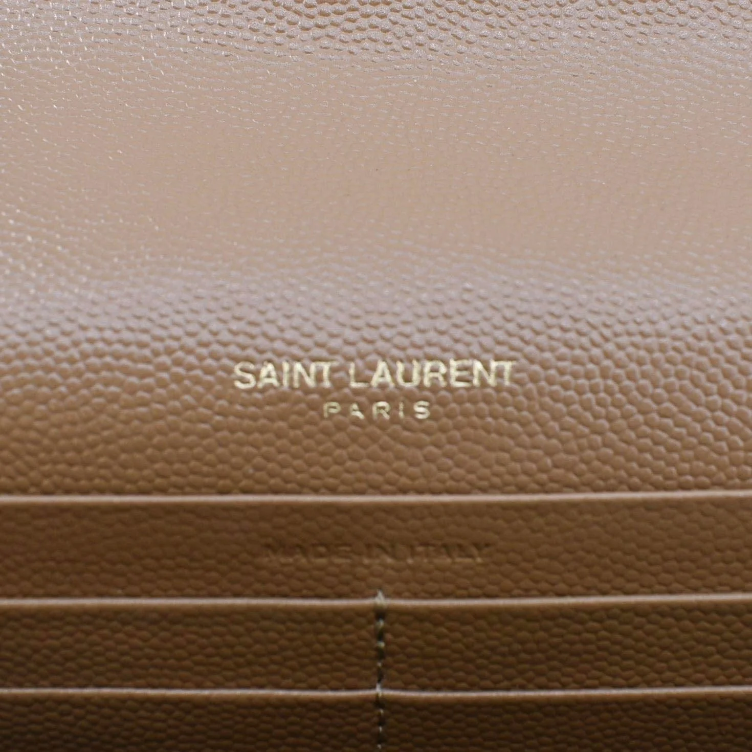 YVES SAINT LAURENT Cassandre Leather Chain Crossbody Bag Brown - Image 12