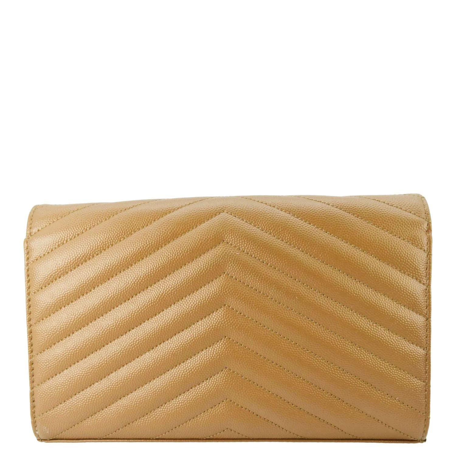 YVES SAINT LAURENT Cassandre Leather Chain Crossbody Bag Brown - Image 3