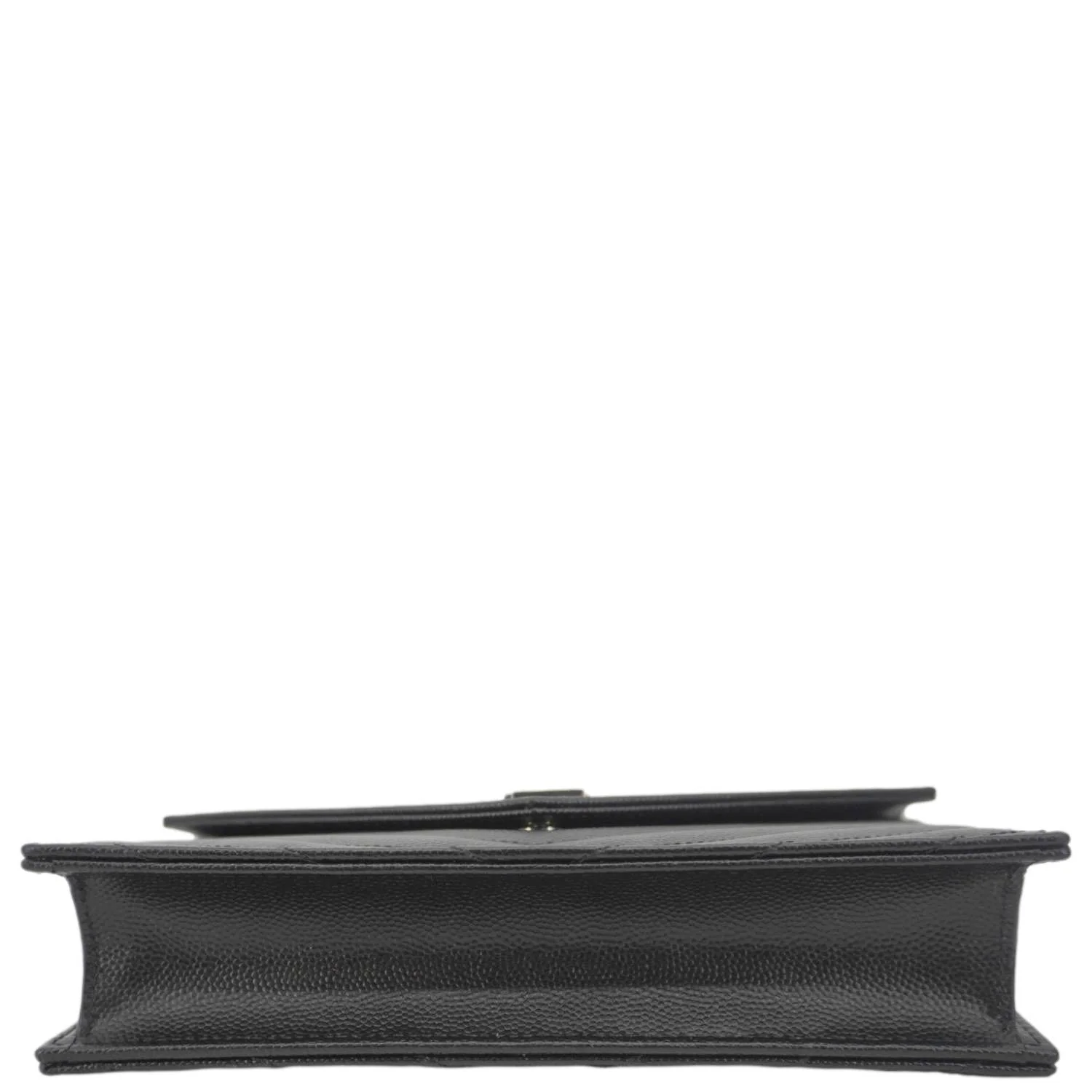 YVES SAINT LAURENT Cassandre Leather Wallet On Chain Crossbody Bag Black - Image 10