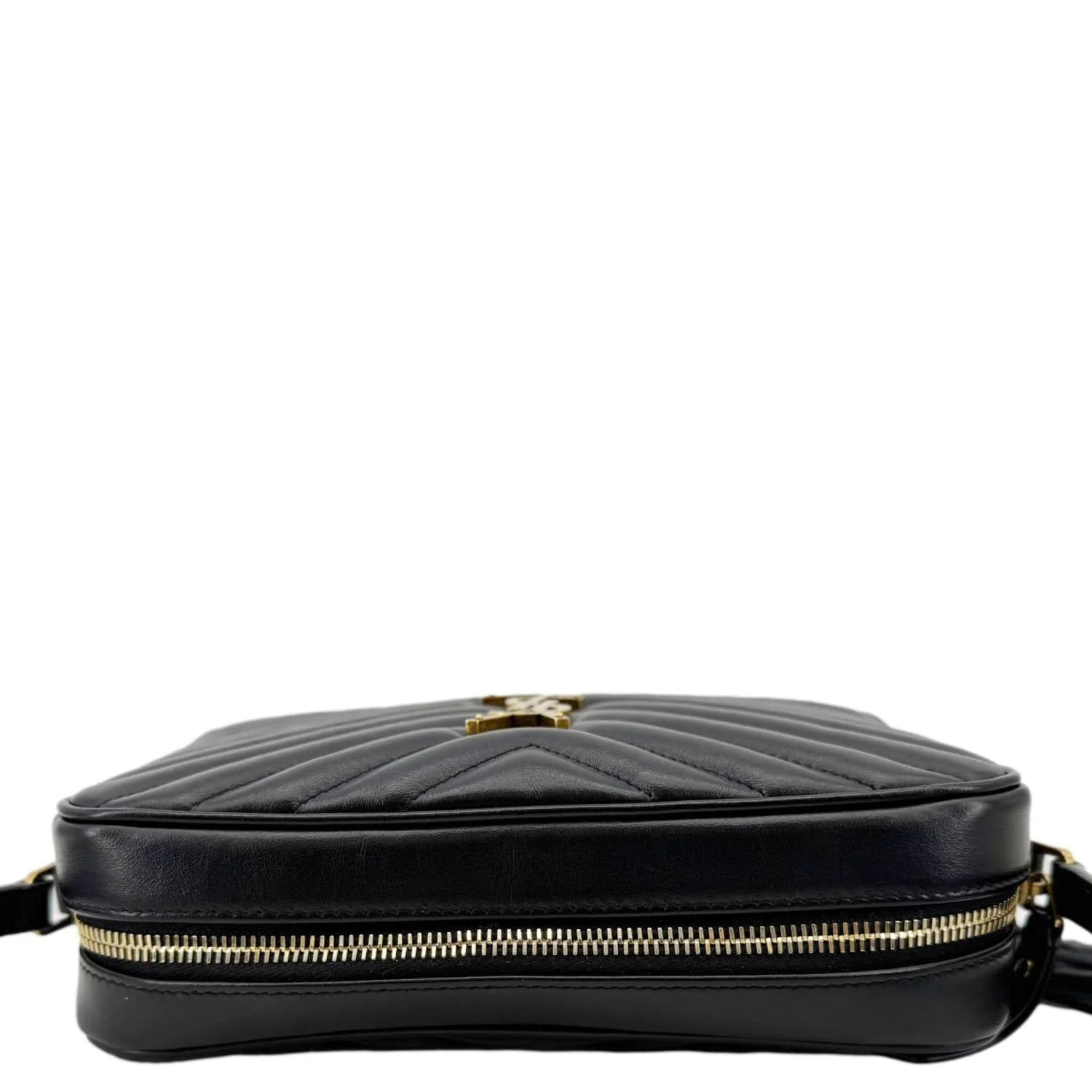 YVES SAINT LAURENT Lou Chevron Leather Camera Bag Black - Image 7