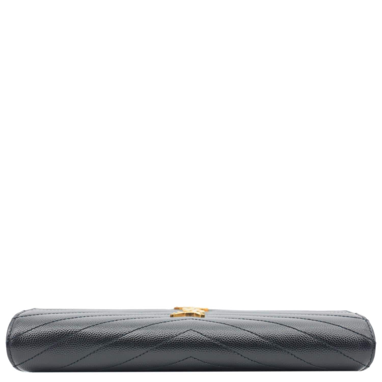 YVES SAINT LAURENT Classic Envelope Cassandre Leather Chain Crossbody Bag Black - Image 4