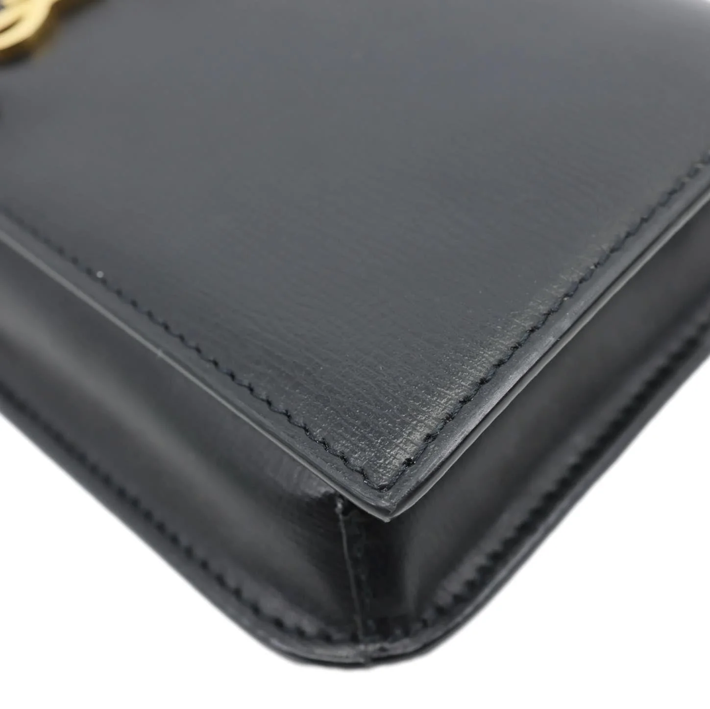YVES SAINT LAURENT Classic Monogram Leather Crossbody Bag Black - Image 10