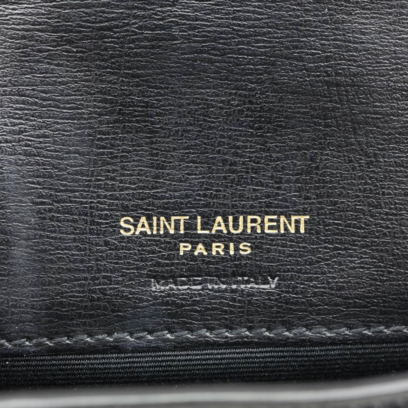 YVES SAINT LAURENT Classic Monogram Leather Crossbody Bag Black - Image 13