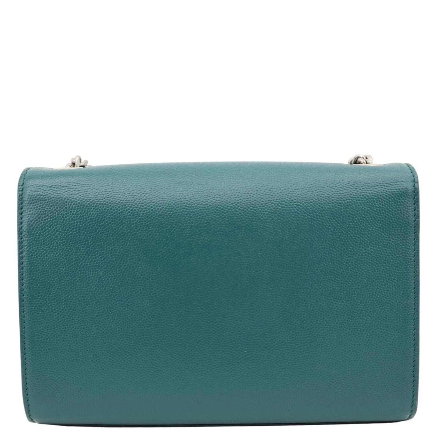 YVES SAINT LAURENT Kate Leather Wallet On Chain Crossbody Bag Emerald - Image 5