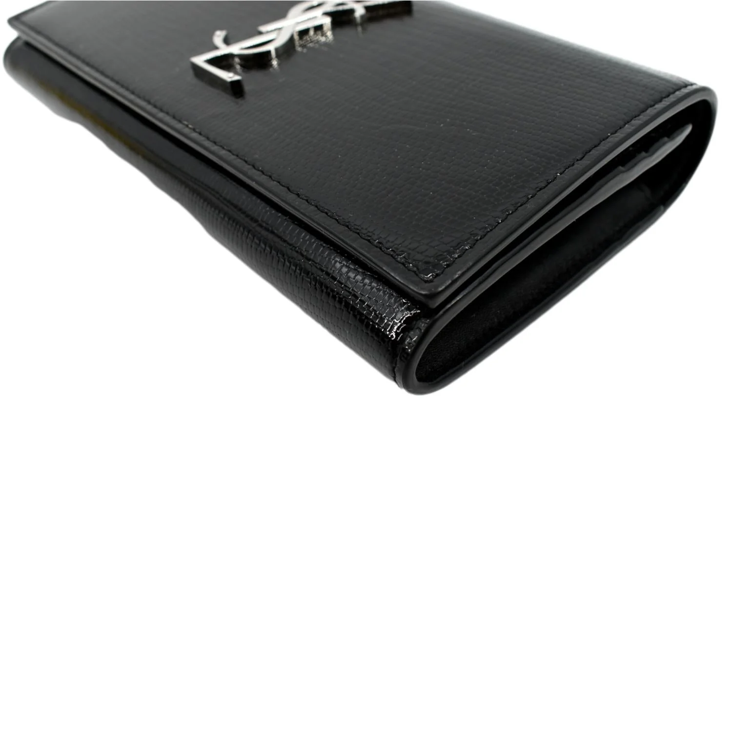 Yves Saint Laurent Embossed Leather Wallet Black - Image 6