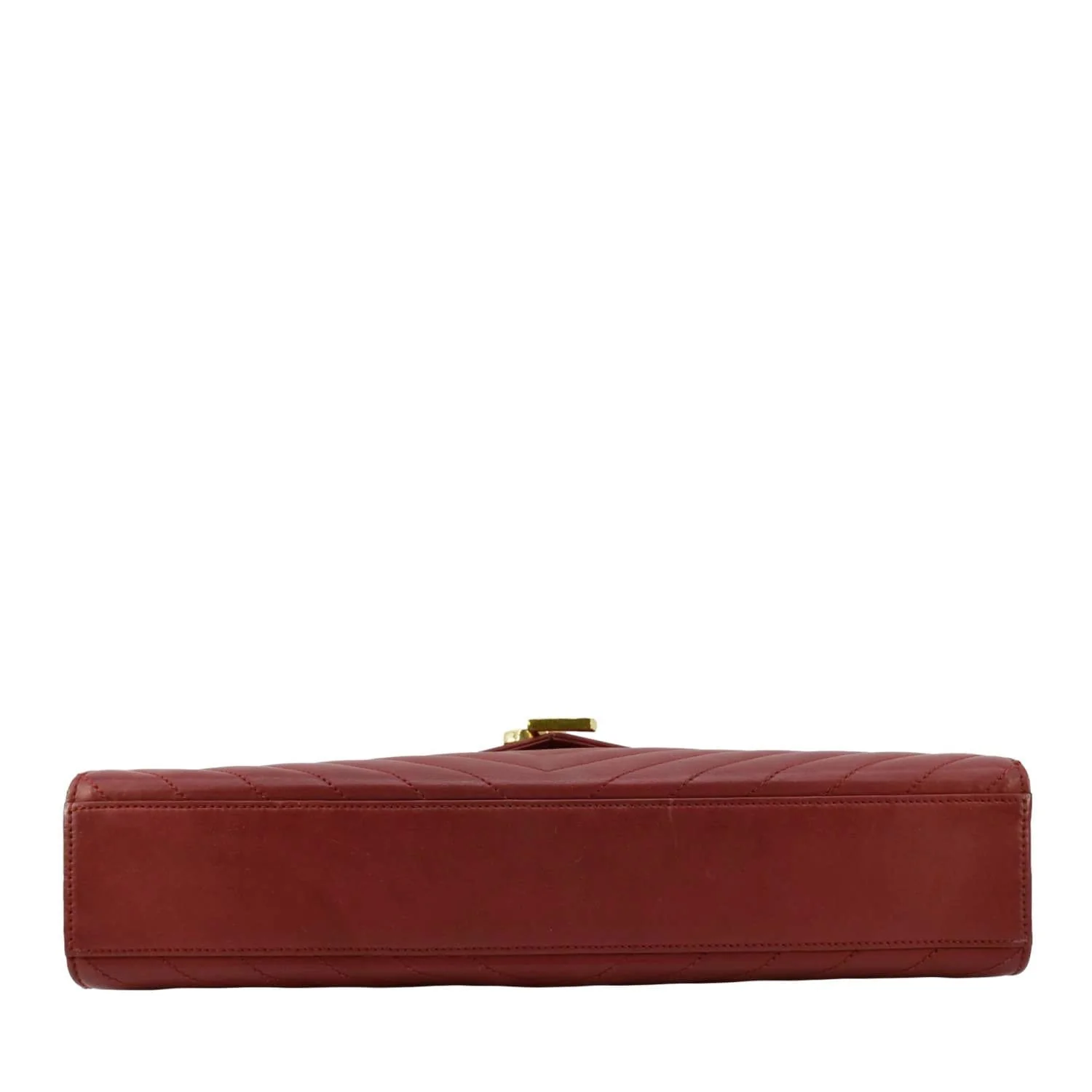 YVES SAINT LAURENT Envelope Large Mixed Matelasse Leather Shoulder Bag Red - Image 10