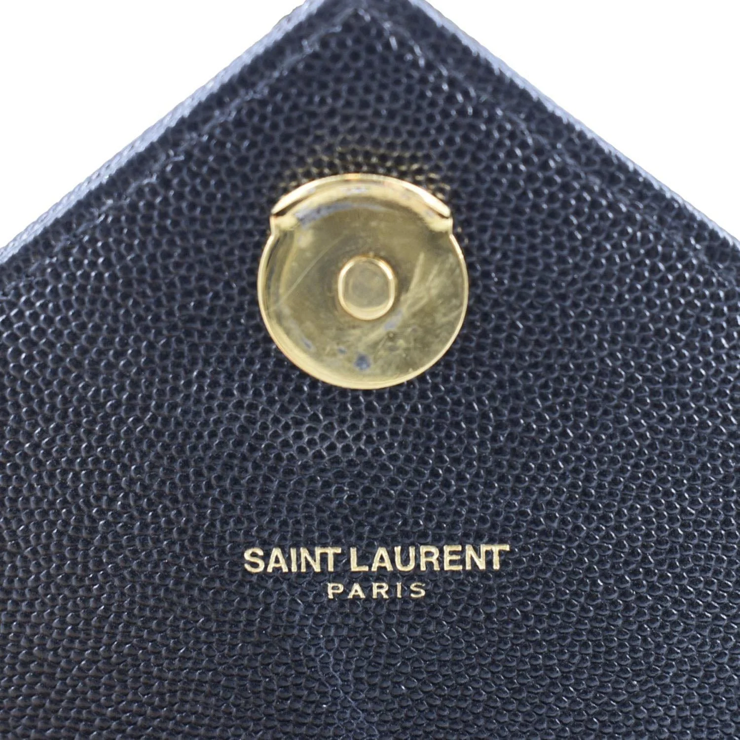 YVES SAINT LAURENT Large Envelope Flap Matelasse Leather Shoulder Bag Black - Image 12
