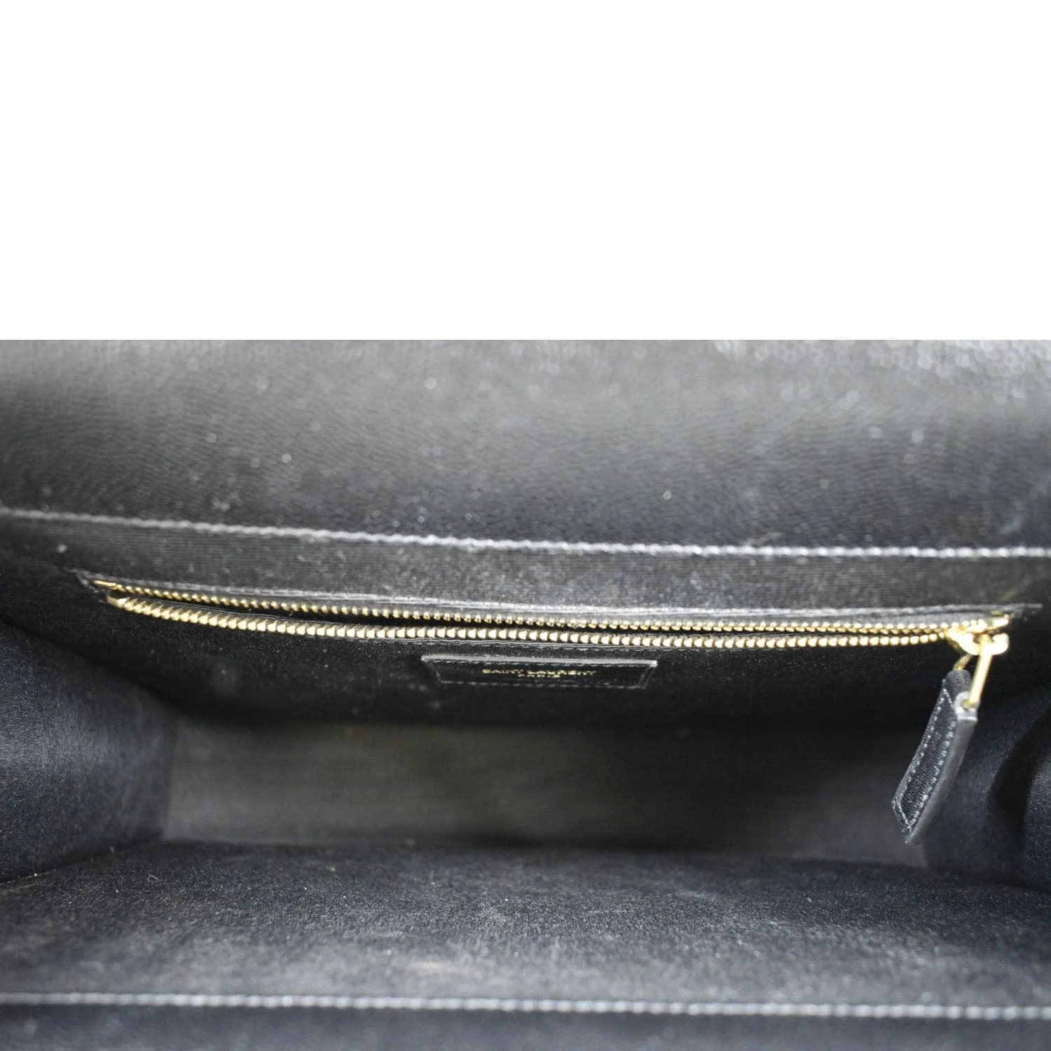 YVES SAINT LAURENT Large Envelope Flap Matelasse Leather Shoulder Bag Black - Image 13