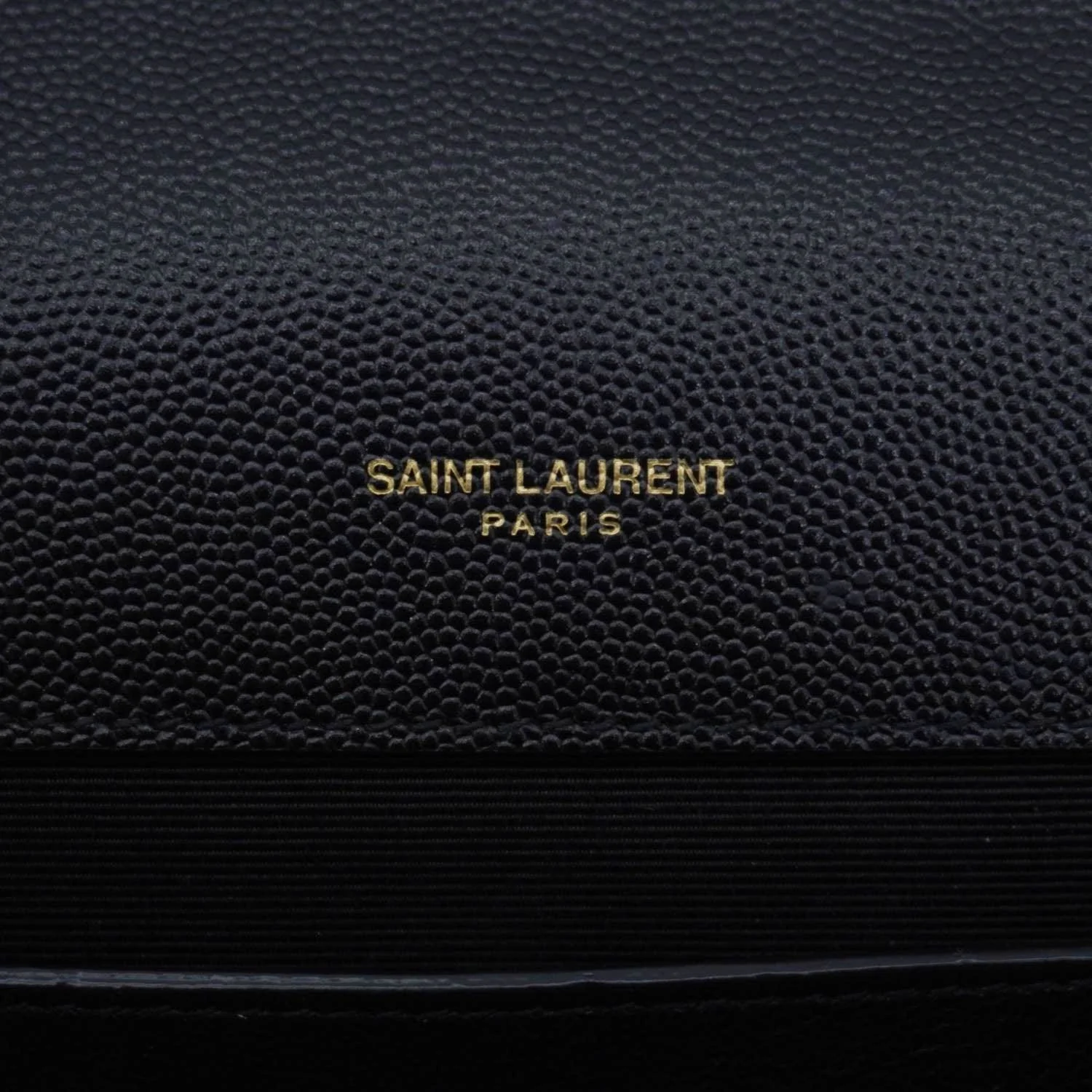 YVES SAINT LAURENT Envelope Medium Grain De Poudre Leather Shoulder Bag Black - Image 13