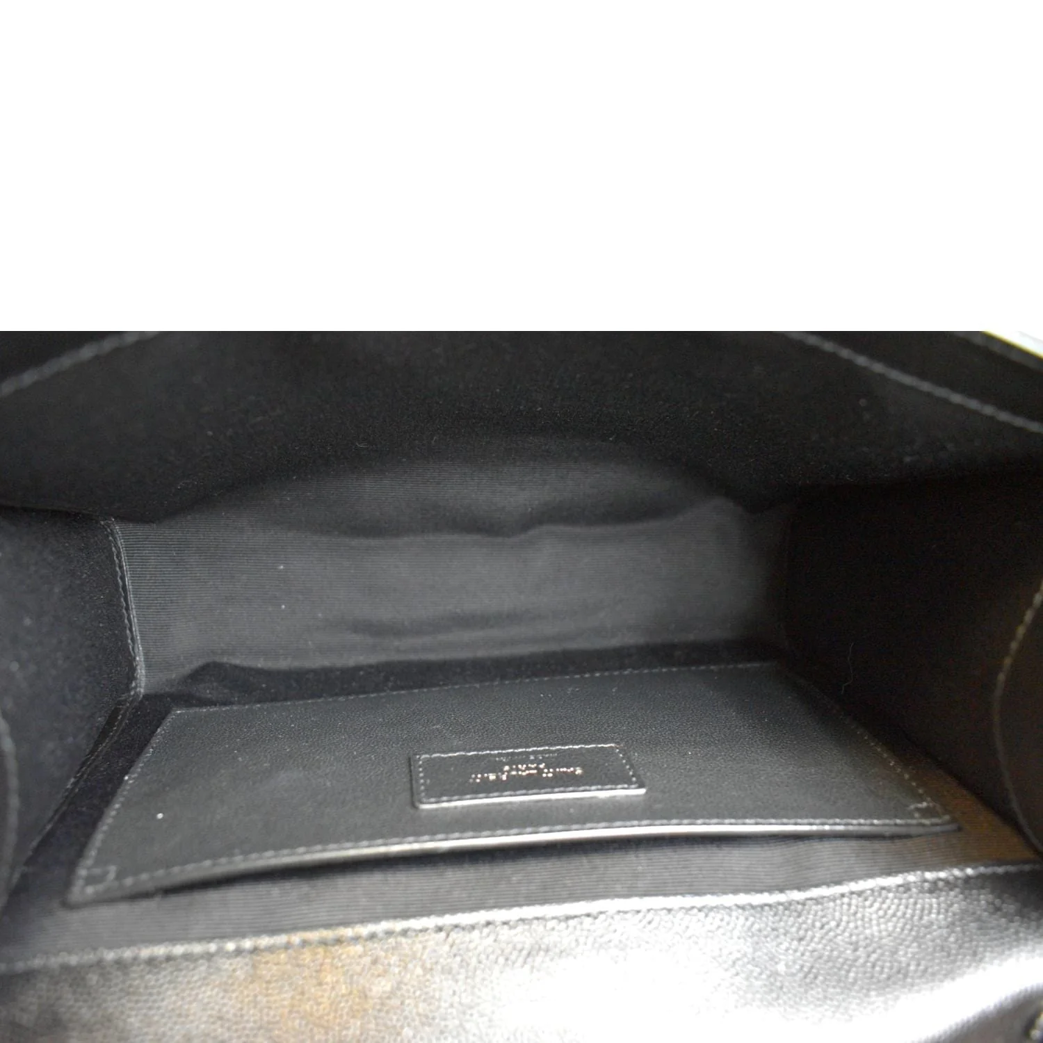 YVES SAINT LAURENT Medium Envelope Leather Chain Shoulder Bag Black - Image 10