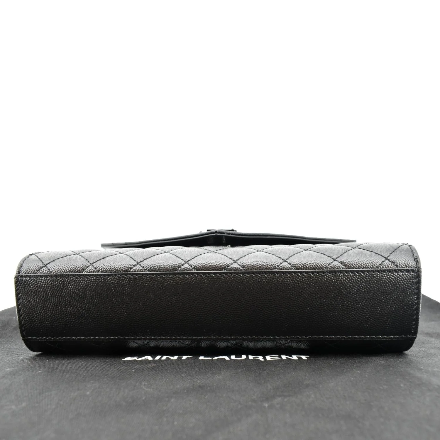 YVES SAINT LAURENT Medium Envelope Leather Chain Shoulder Bag Black - Image 7