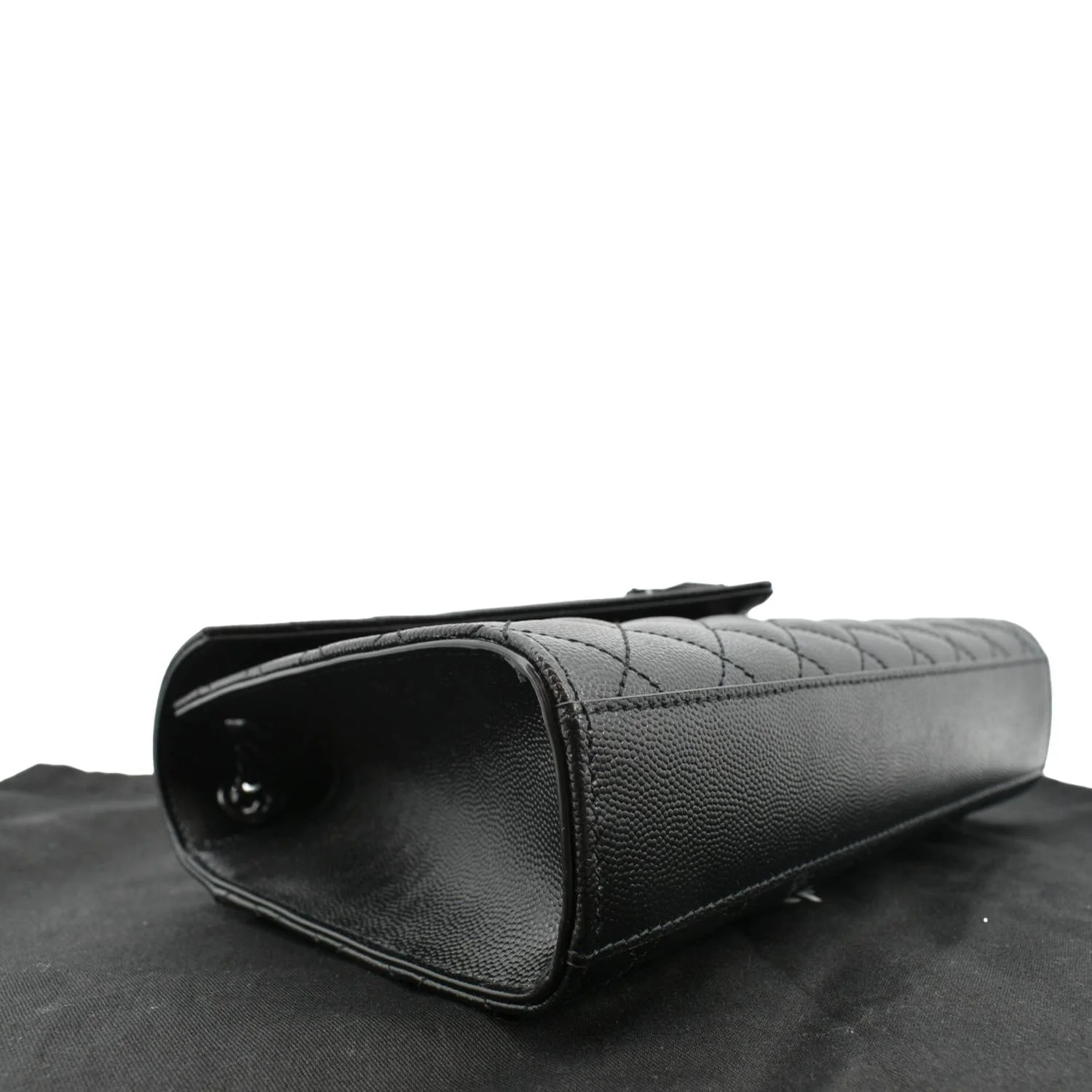 YVES SAINT LAURENT Medium Envelope Leather Chain Shoulder Bag Black - Image 9