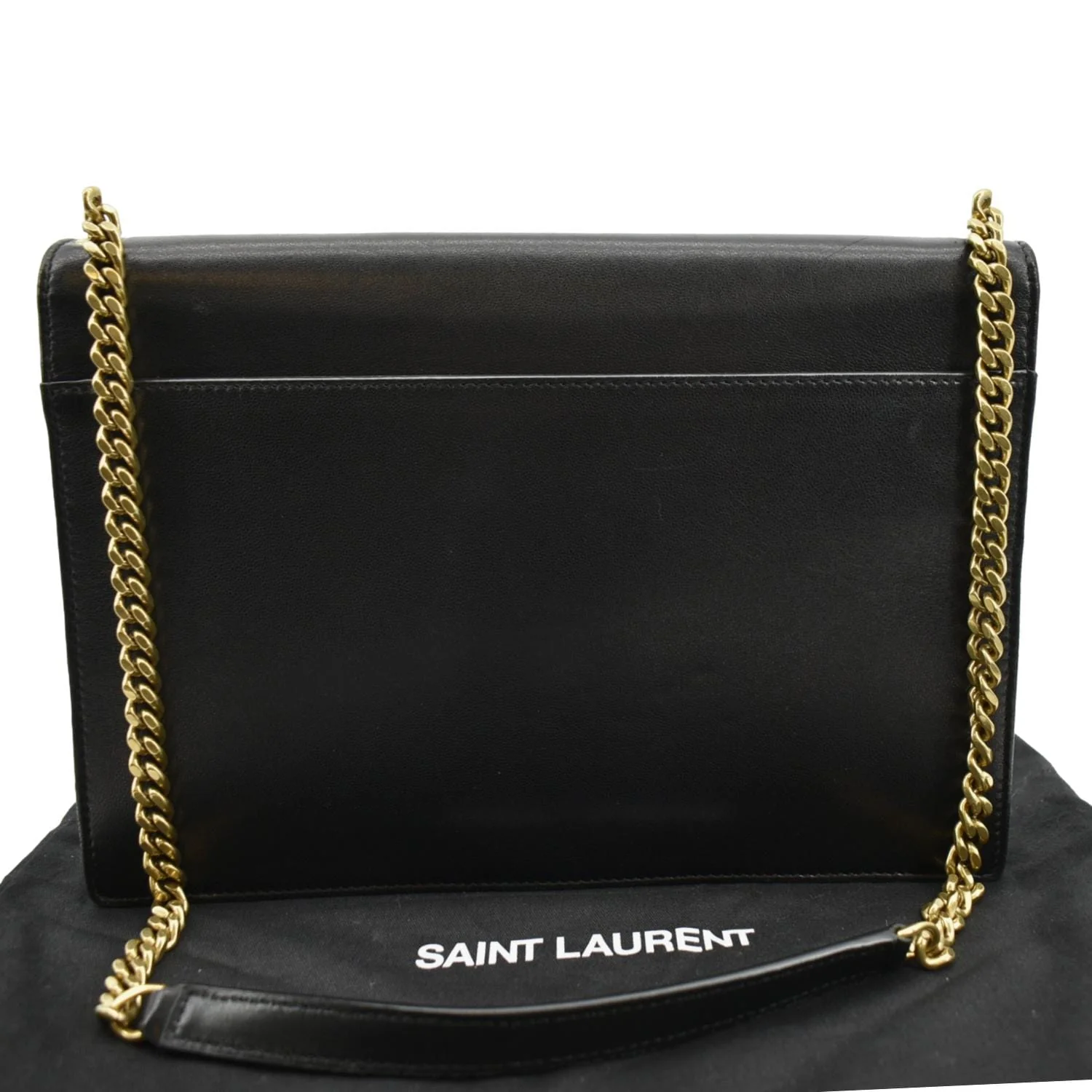 YVES SAINT LAURENT Gaby Quilted Lambskin Leather Shoulder Bag Black - Image 4