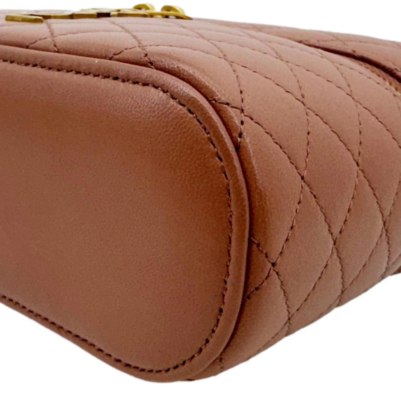 YVES SAINT LAURENT Gaby Vanity Quilted Leather Crossbody Bag Barely Pink - Image 9
