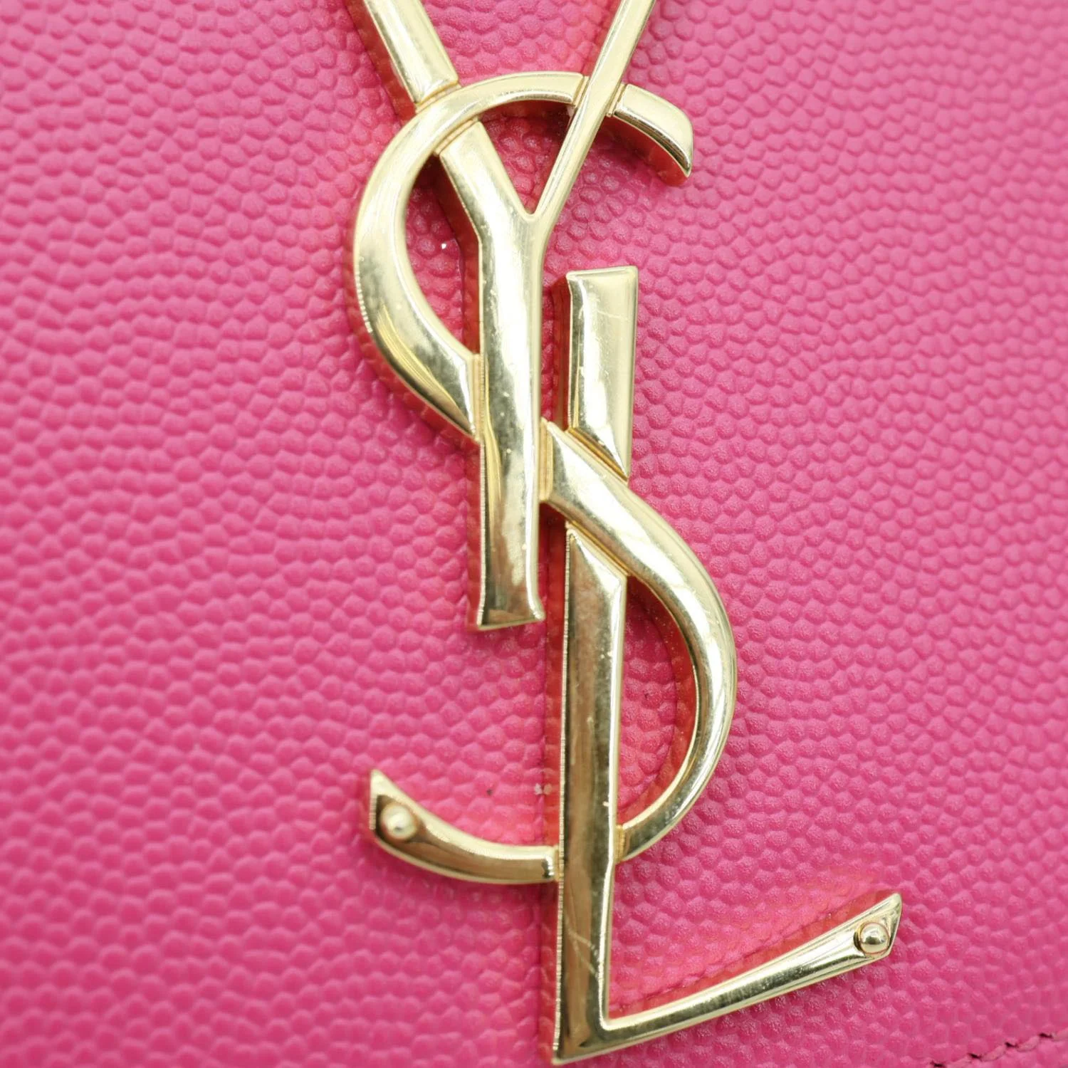 YVES SAINT LAURENT Kate Small Pebbled Leather Chain Crossbody Bag Pink - Image 13