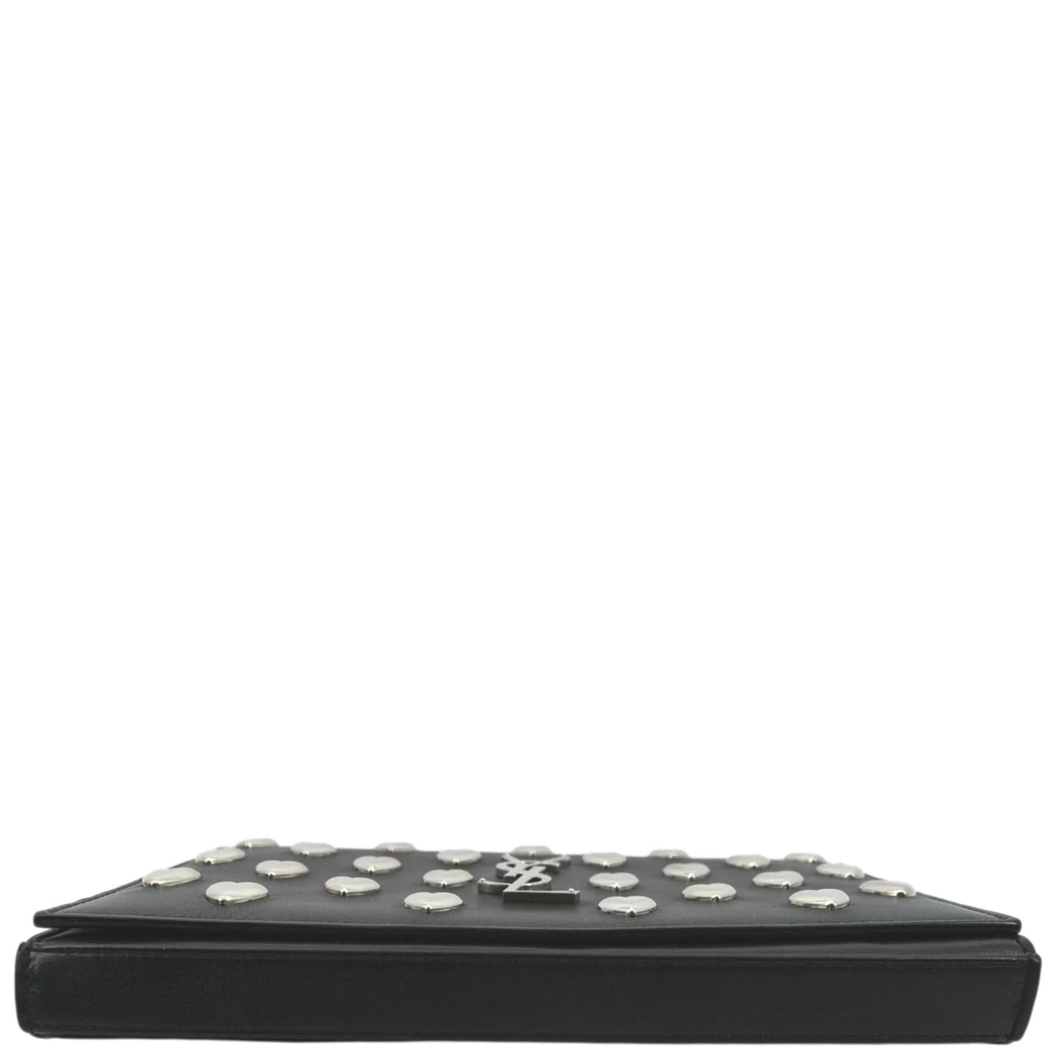 YVES SAINT LAURENT Kate Heart Studded Leather Shoulder Bag Black - Image 9
