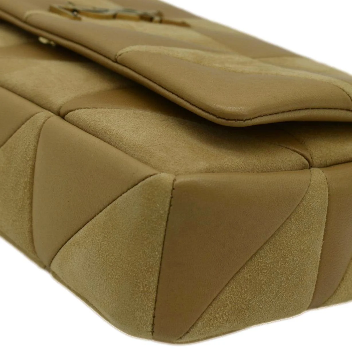 YVES SAINT LAURENT Jamie Suede Leather Shoulder Bag Cream - Image 9