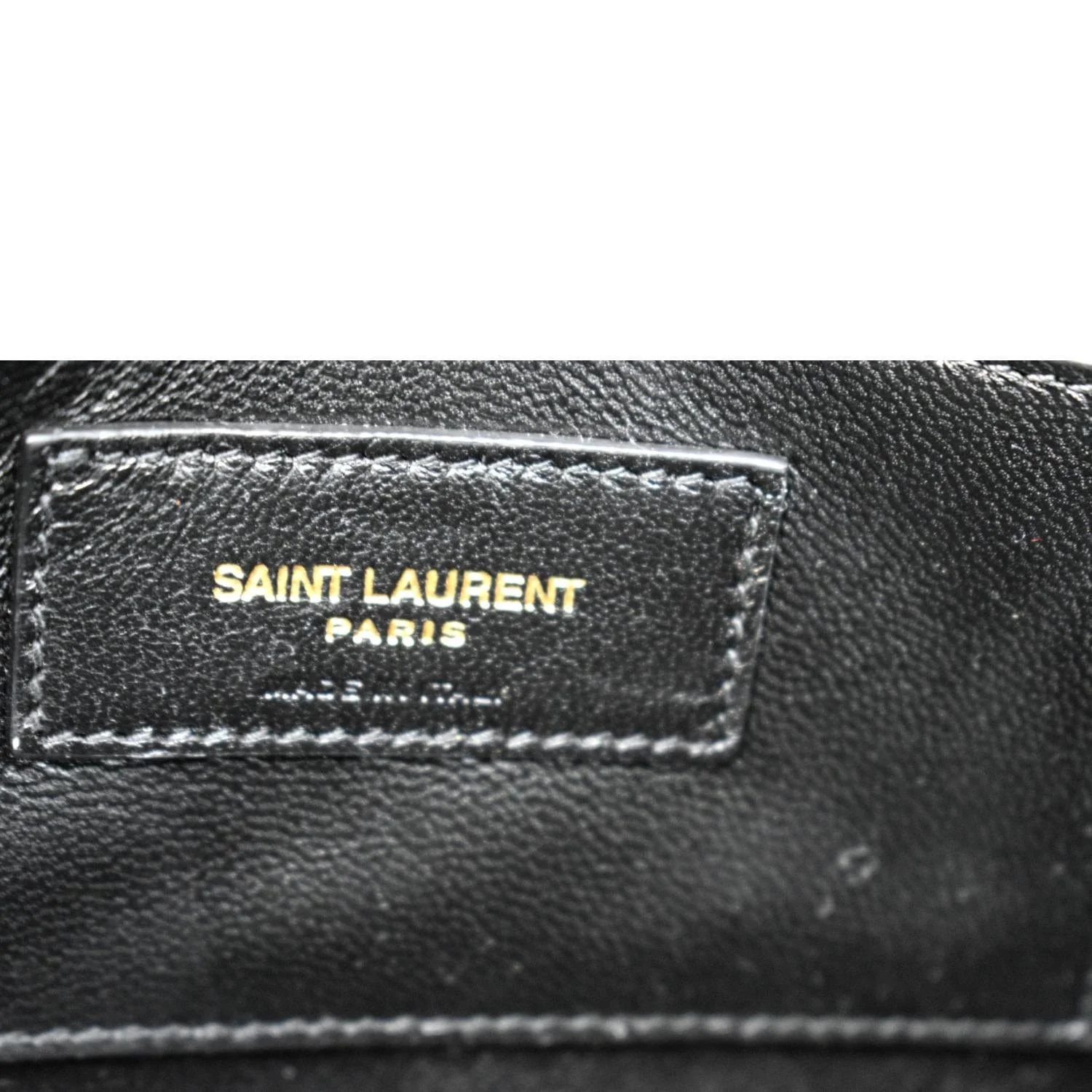 YVES SAINT LAURENT Jamie Mini Carre Rive Gauche Wool Chain Bag Black - Image 11