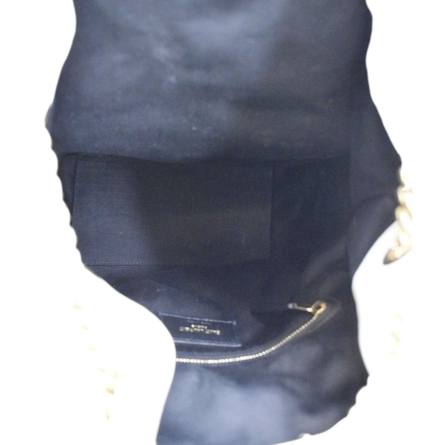 YVES SAINT LAURENT Joe Drawstring Leather Backpack Bag Off White - Image 10