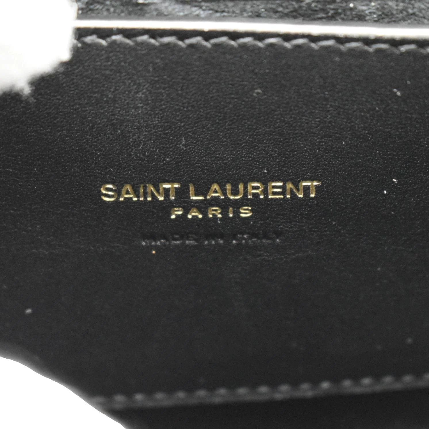 YVES SAINT LAURENT Kaia Small  Embossed Leather Satchel Bag Black - Image 12