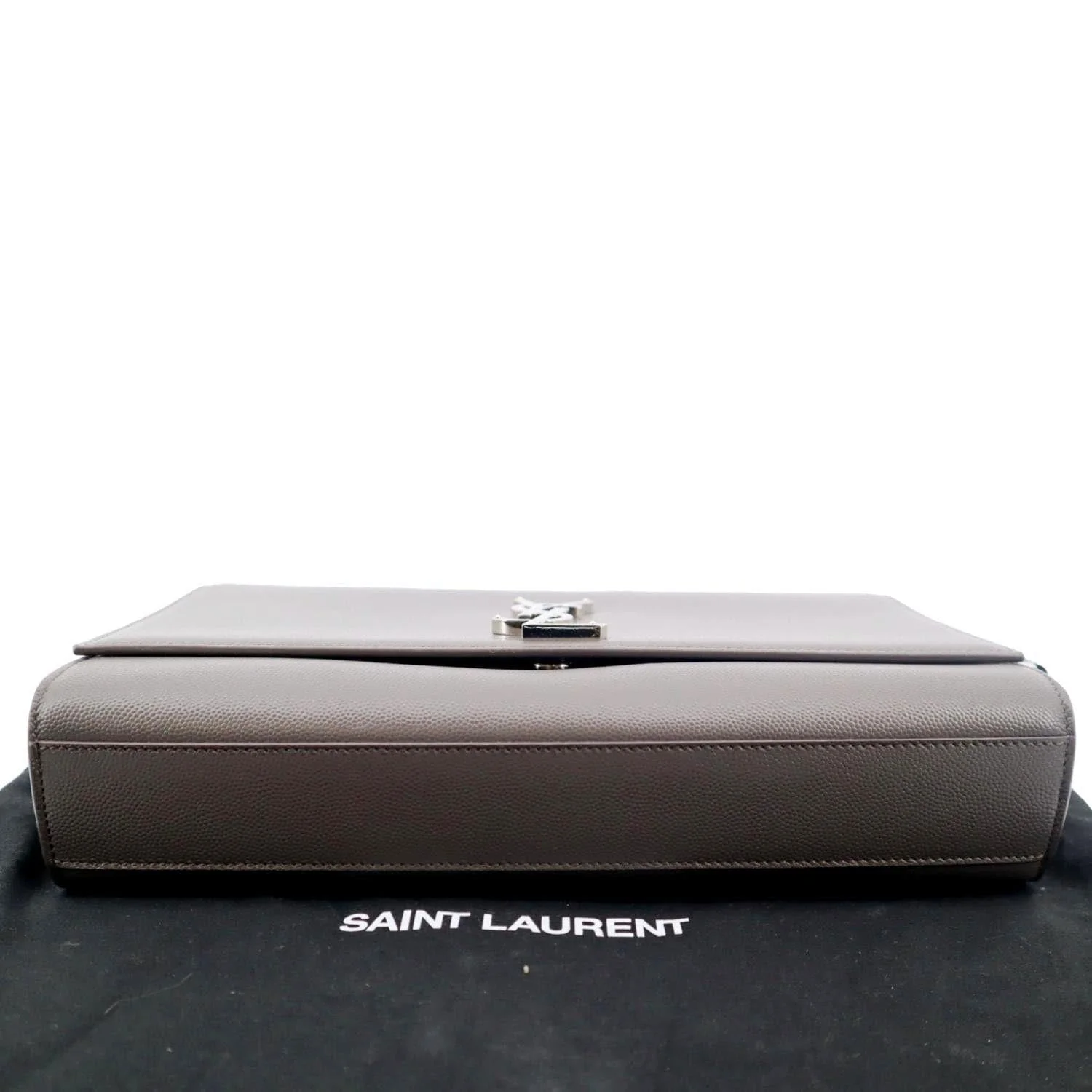 YVES SAINT LAURENT Kate Leather Shoulder Bag Gray - Image 8