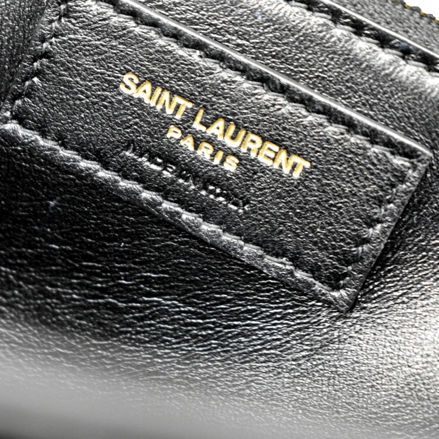 YVES SAINT LAURENT Kate 99 Embossed Alligator Leather Chain Shoulder Bag Black - Image 13