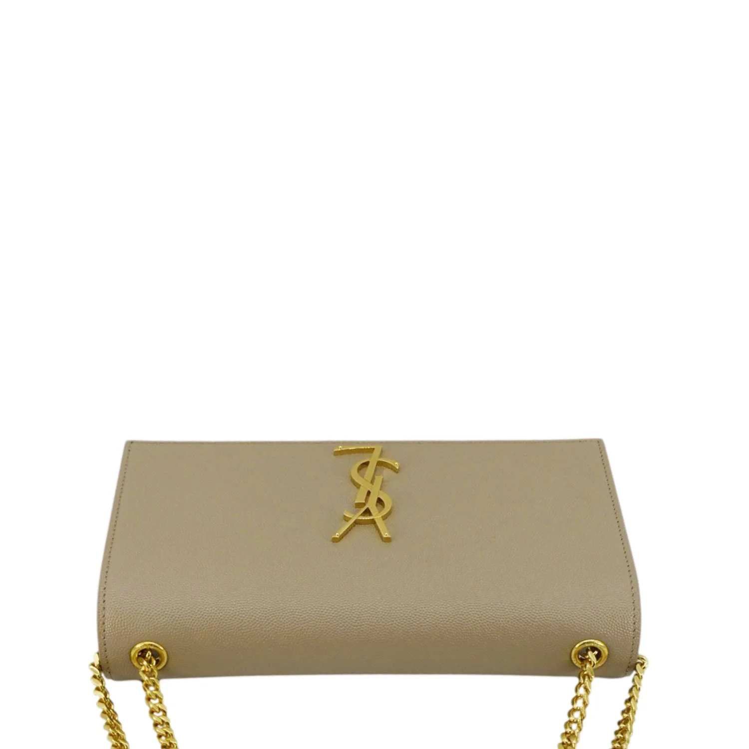 YVES SAINT LAURENT Kate Leather Chain Crossbody Bag Cream - Image 5