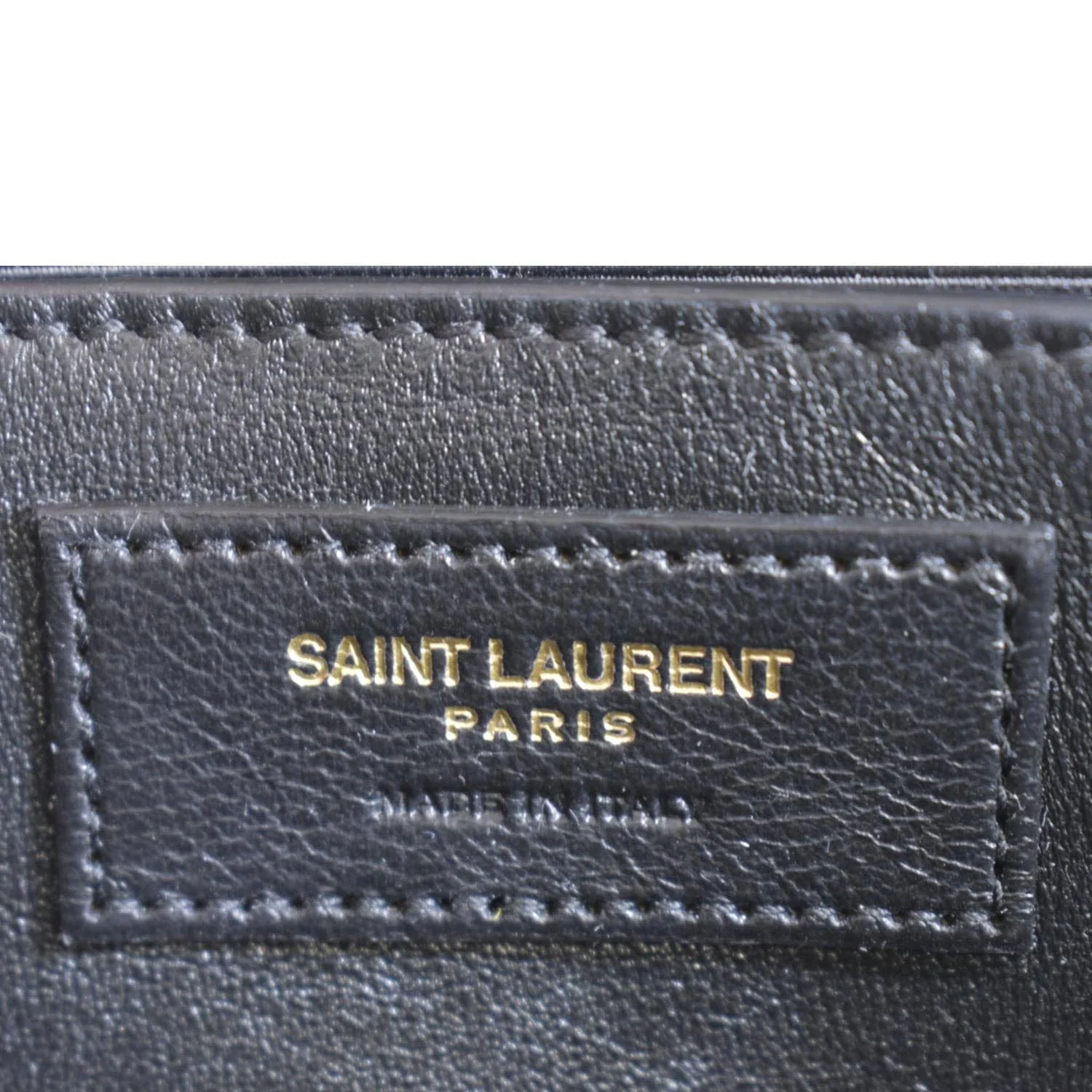 YVES SAINT LAURENT Kate Leather Chain Clutch Crossbody Bag White - Image 12