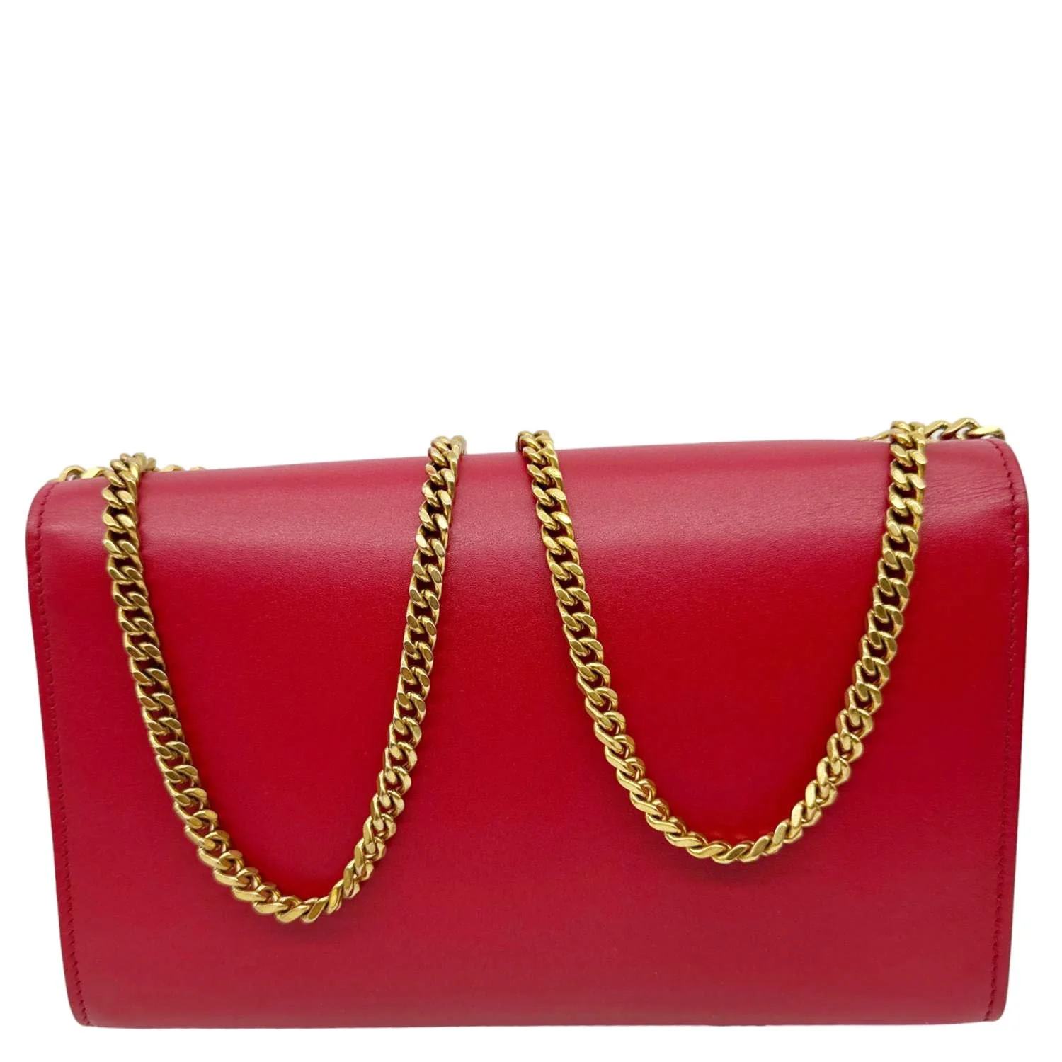 YVES SAINT LAURENT Kate Tassel Leather Chain Crossbody Bag Red - Image 3