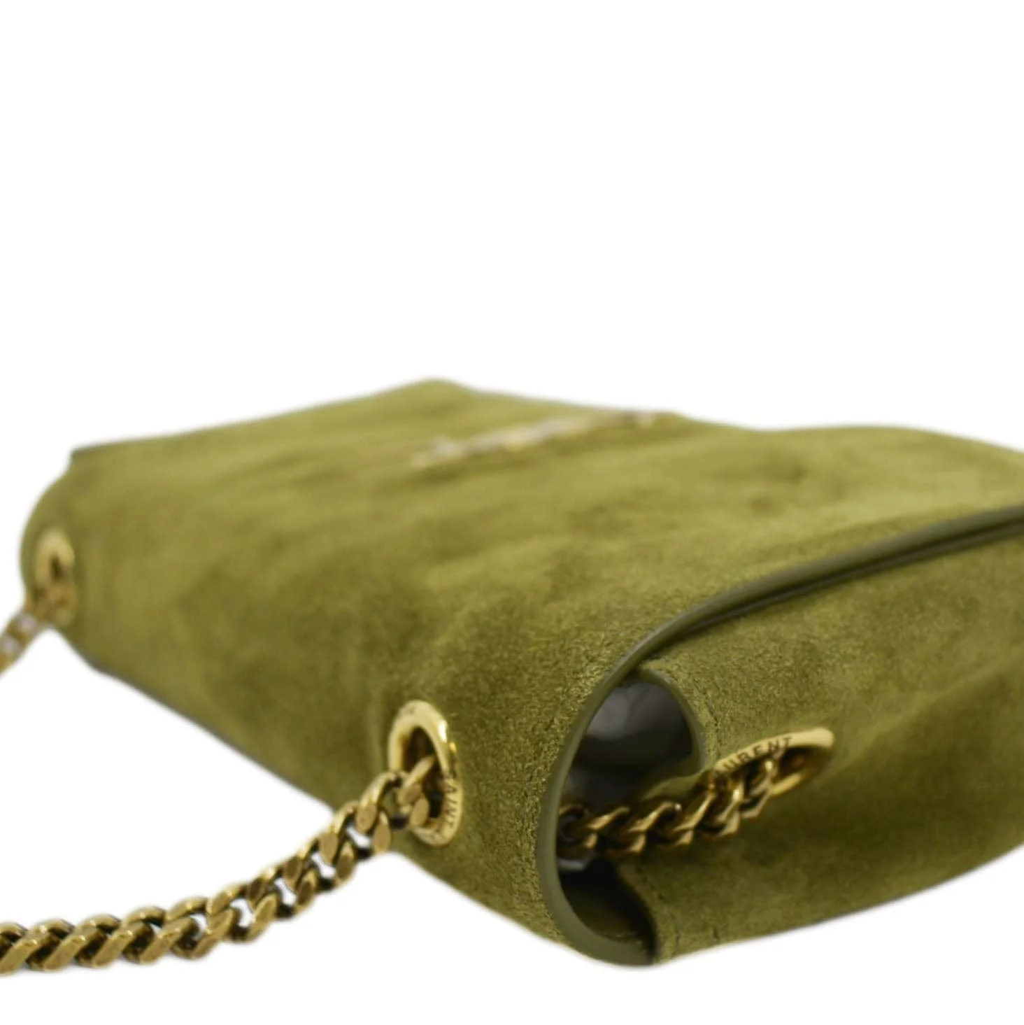 YVES SAINT LAURENT Kate Reversible Suede Shoulder Bag Grassy Green - Image 7