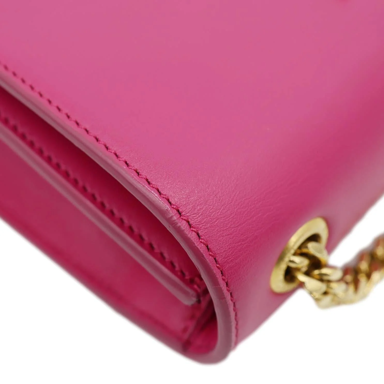 YVES SAINT LAURENT Kate Tassel Small Pebbled Leather Chain Crossbody Bag Pink - Image 5