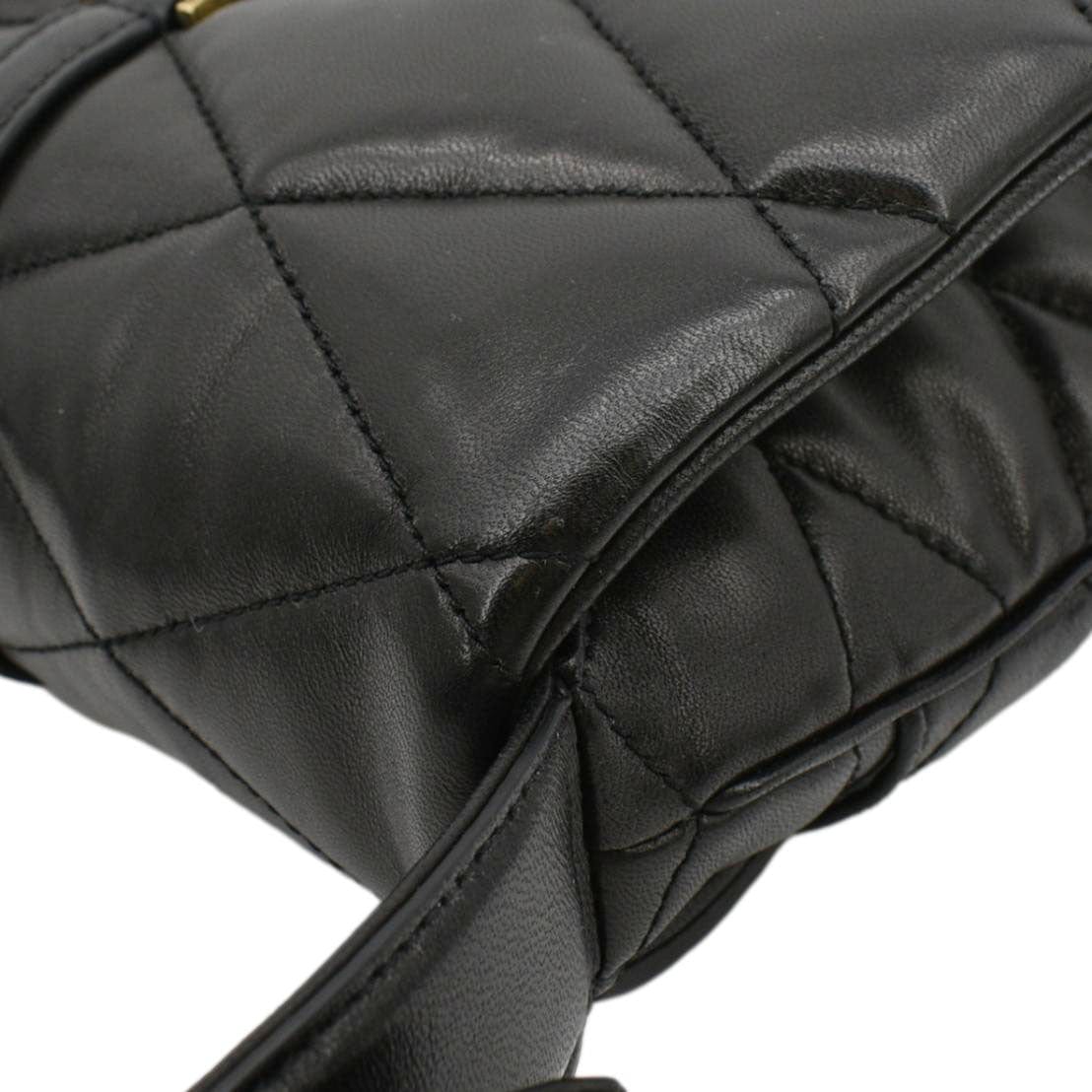 YVES SAINT LAURENT LE 57 Quilted Leather Hobo Bag Black - Image 7