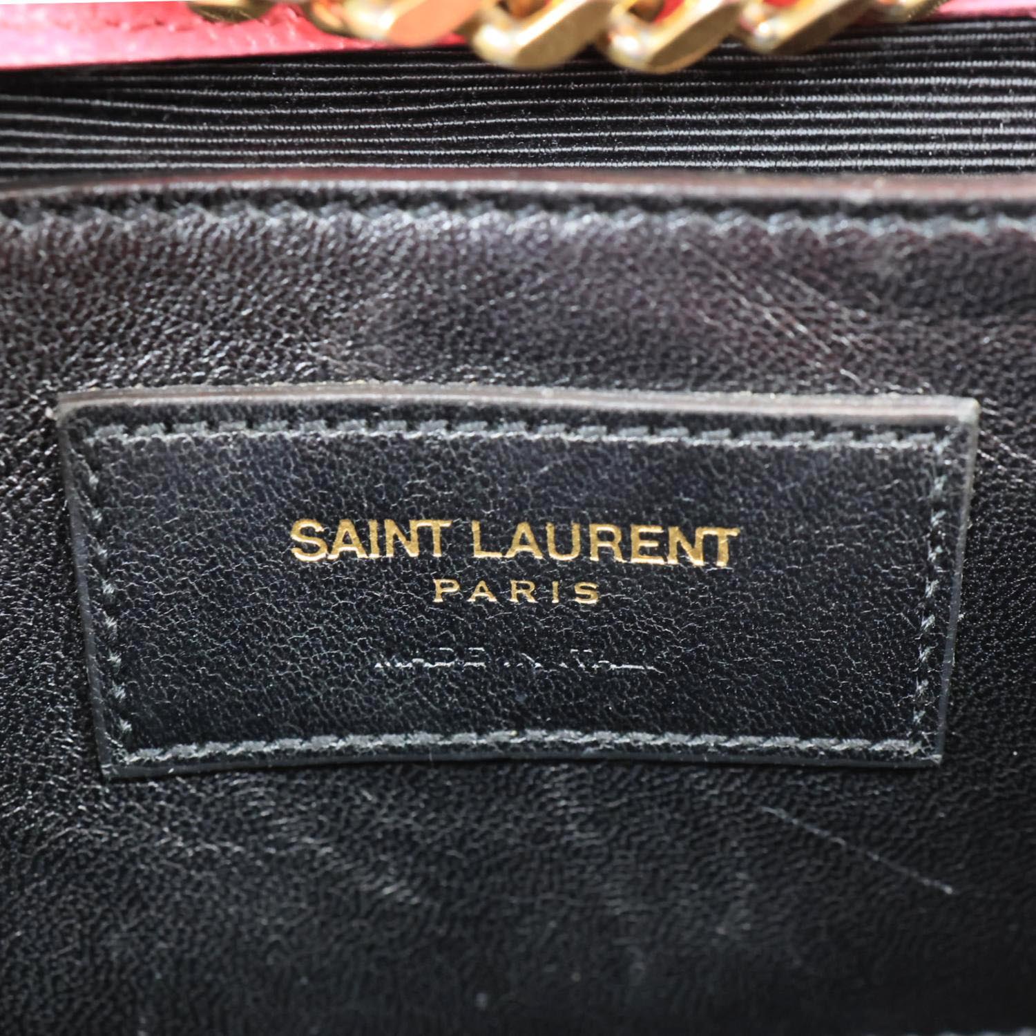 YVES SAINT LAURENT Kate Leather Chain Crossbody Bag Pink - Image 13