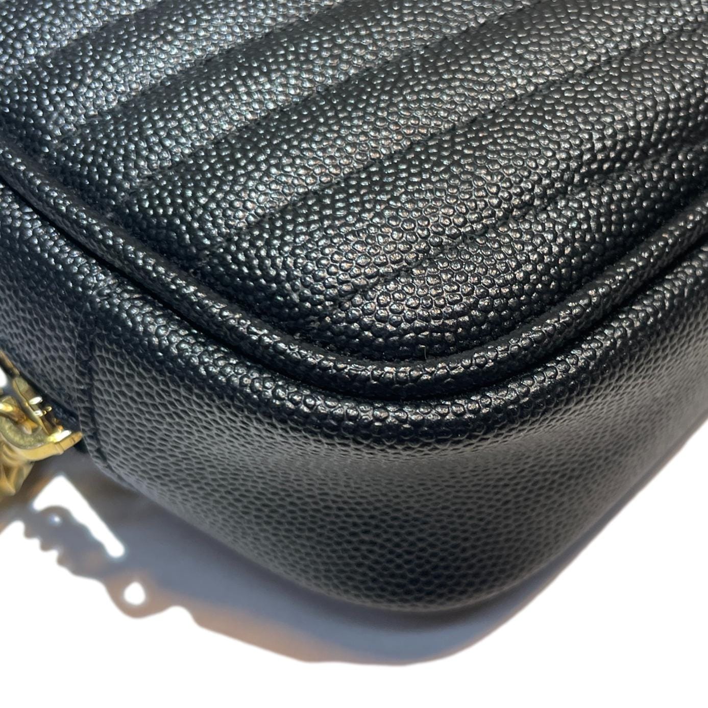 YVES SAINT LAURENT Lou Chevron Leather Camera Bag Black - Image 11