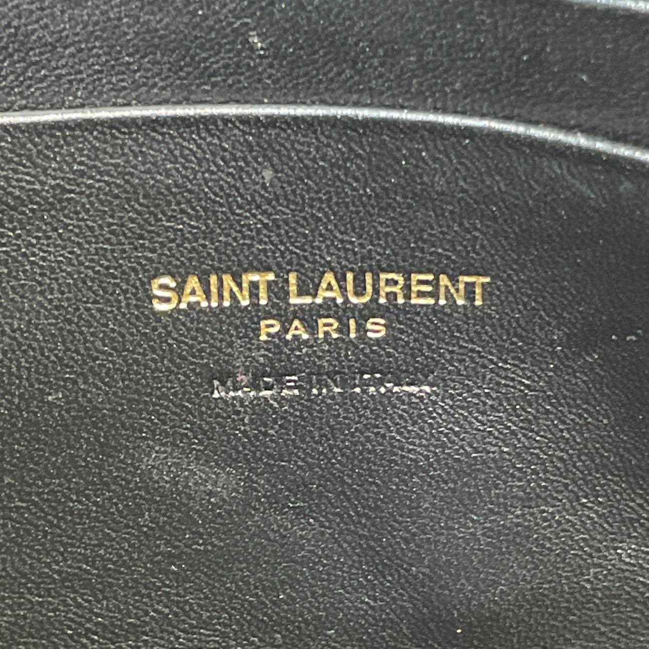 YVES SAINT LAURENT Lou Chevron Leather Camera Bag Black - Image 6
