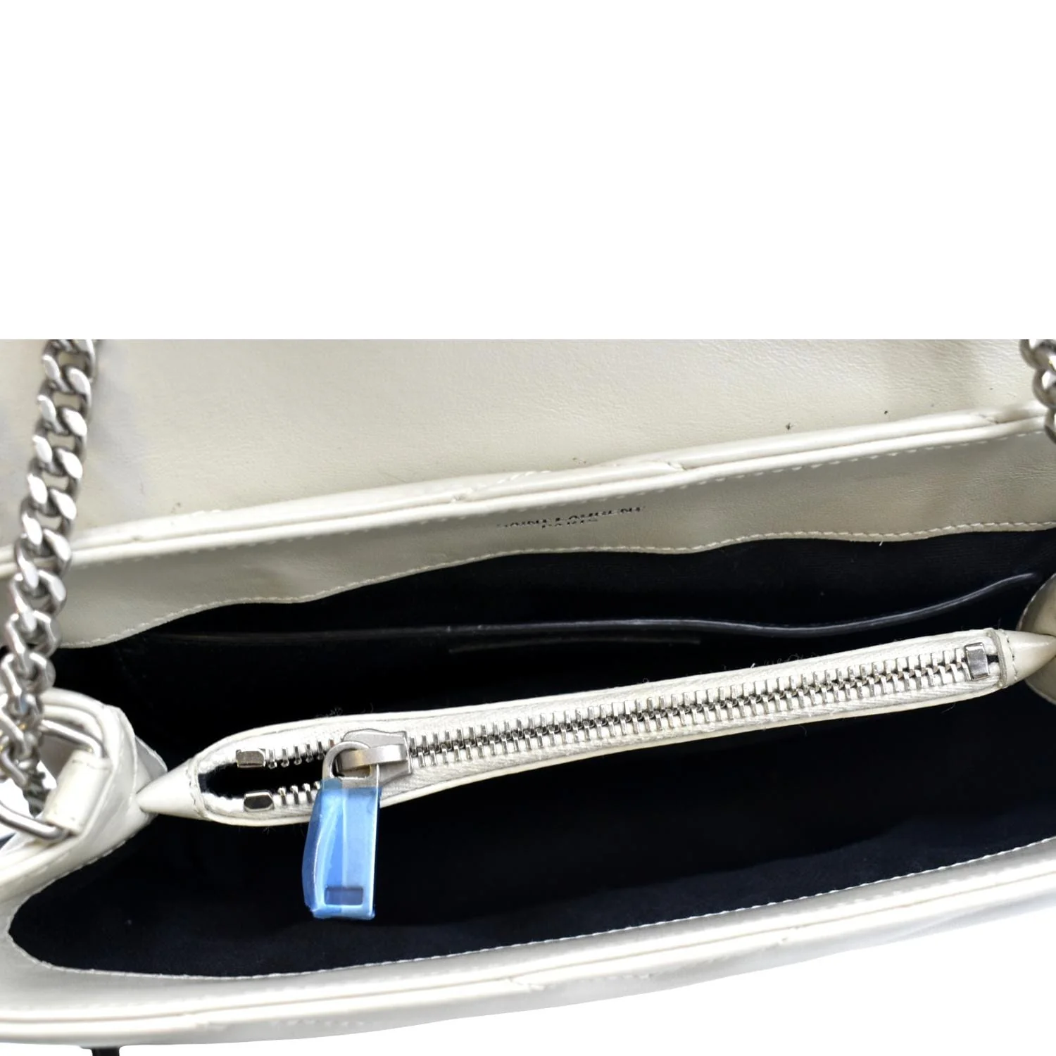 YVES SAINT LAURENT Loulou Toy Quilted Leather Crossbody Bag Ivory - Image 10