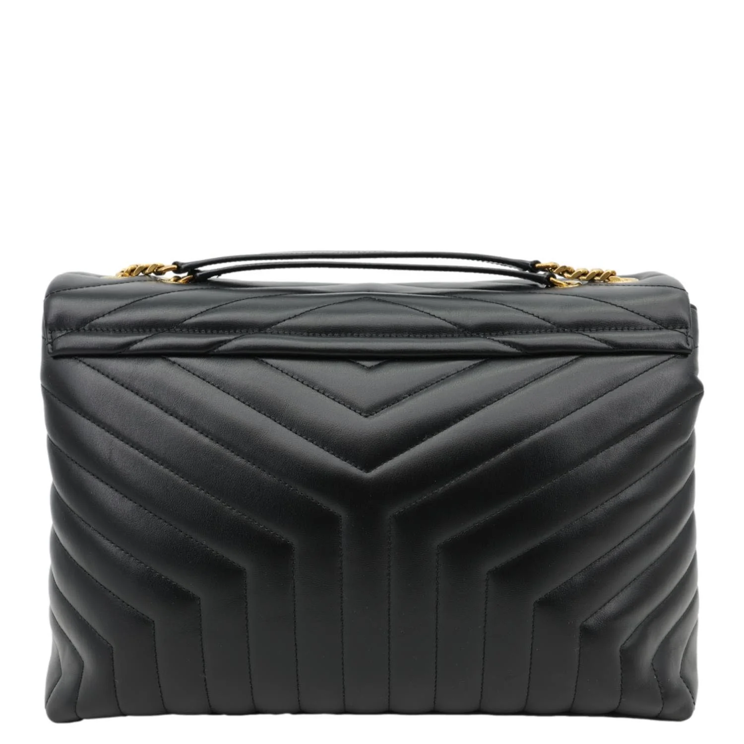YVES SAINT LAURENT Loulou Large Quilted Leather Crossbody Bag Black - Image 4