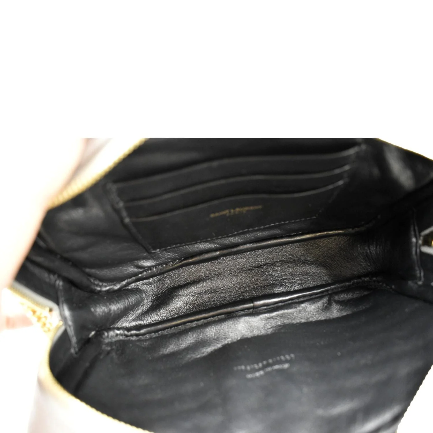 YVES SAINT LAURENT Lou Chevron Leather Camera Crossbody Bag Storm - Image 11