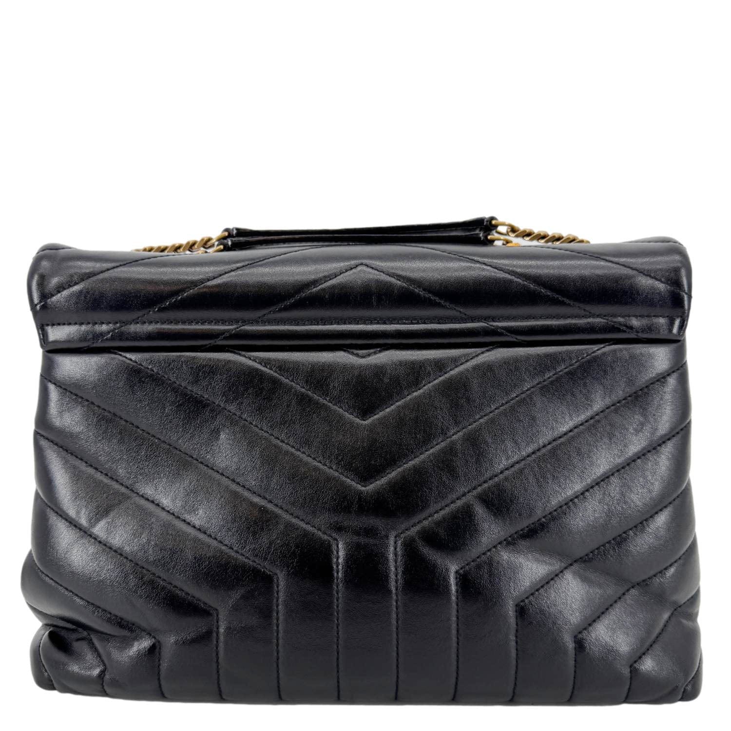 YVES SAINT LAURENT Loulou Large Matelasse Leather Chain Shoulder Bag Black - Image 5
