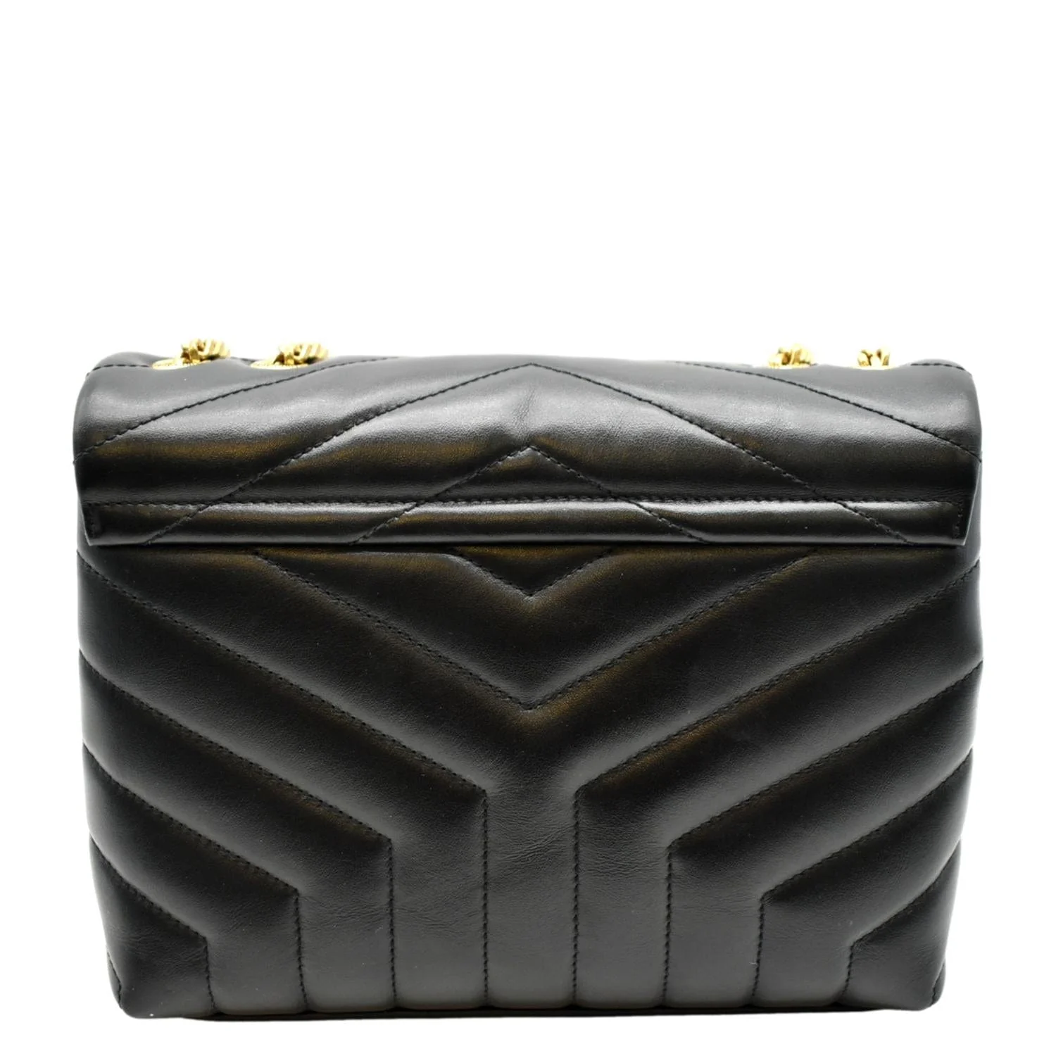 YVES SAINT LAURENT Loulou Small Matelasse Leather Chain Shoulder Bag Black - Image 4