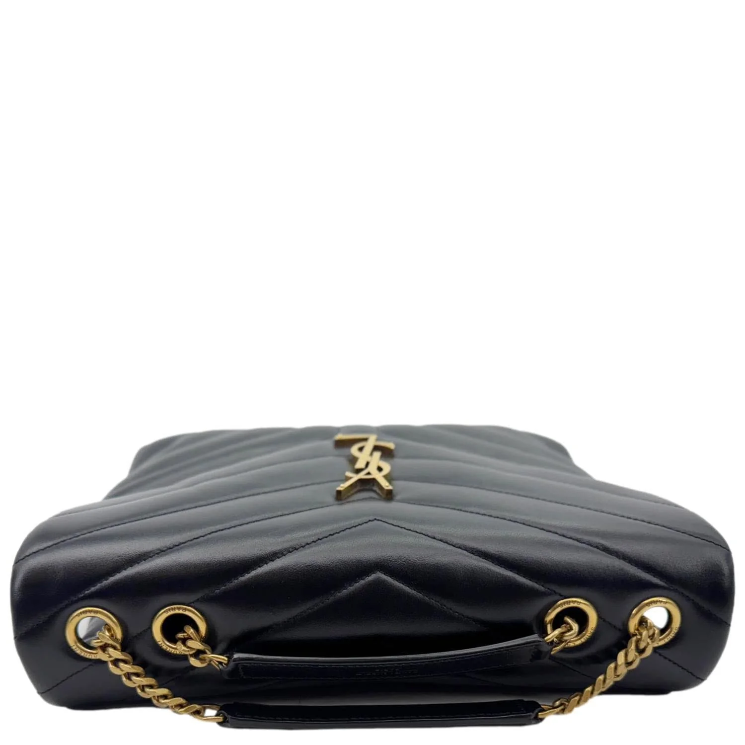YVES SAINT LAURENT Loulou Medium Quilted Leather Crossbody Bag Black - Image 6