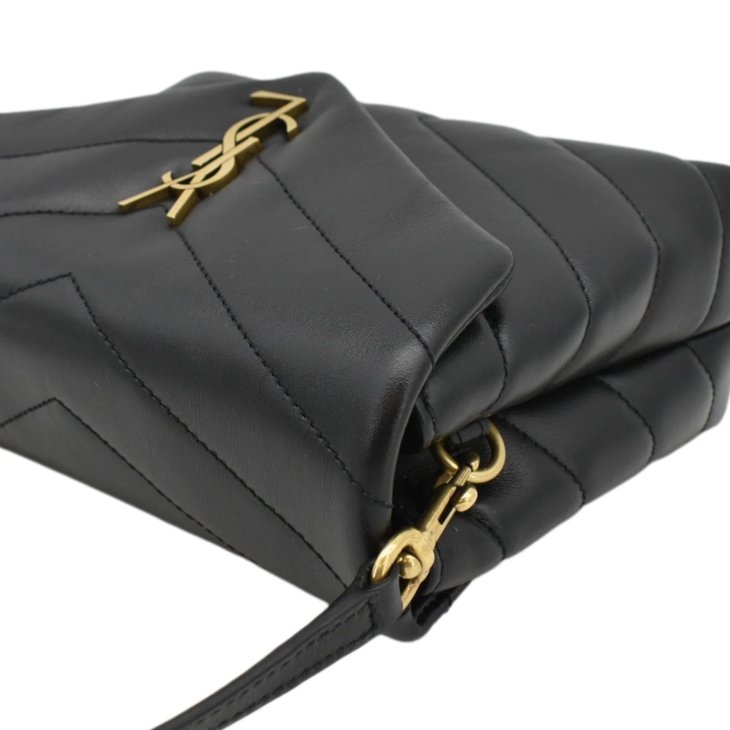 YVES SAINT LAURENT Loulou Toy Quilted Leather Crossbody Bag Black - Image 6